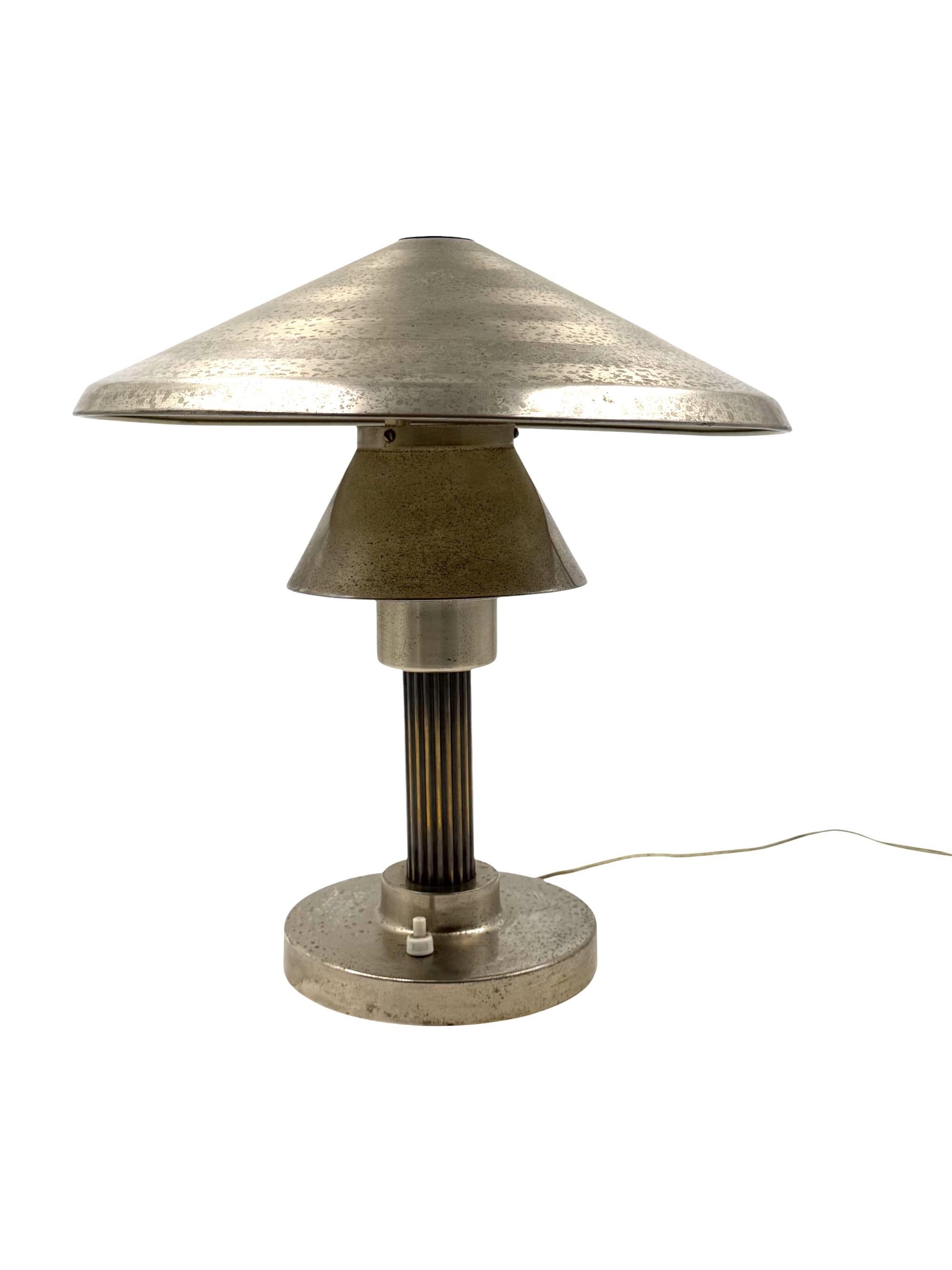 Lámpara de mesa Art Decó, Philips Milano Italia circa 1930s en venta 4