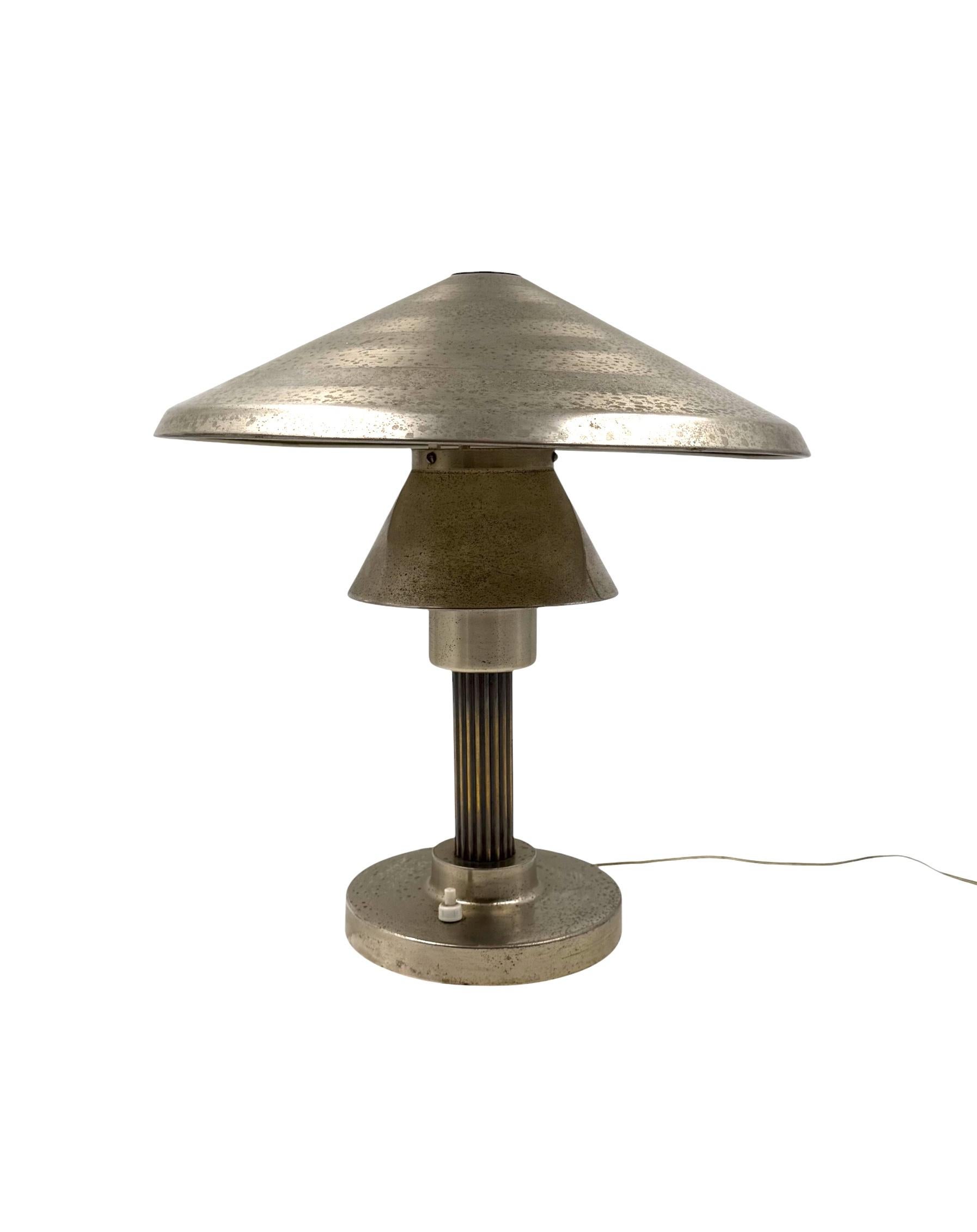 Lámpara de mesa Art Decó, Philips Milano Italia circa 1930s en venta 8