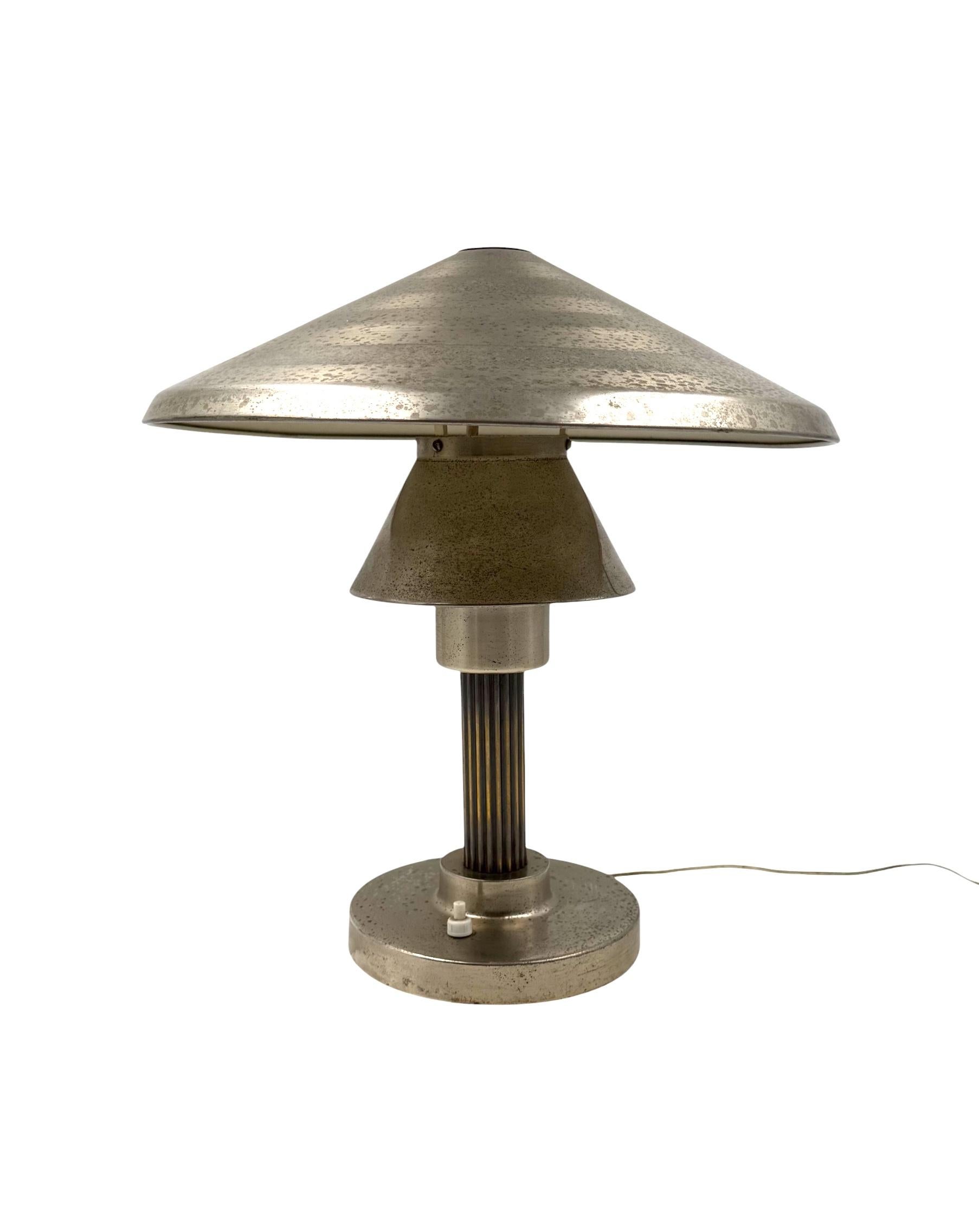 Lámpara de mesa Art Decó, Philips Milano Italia circa 1930s Italian en venta