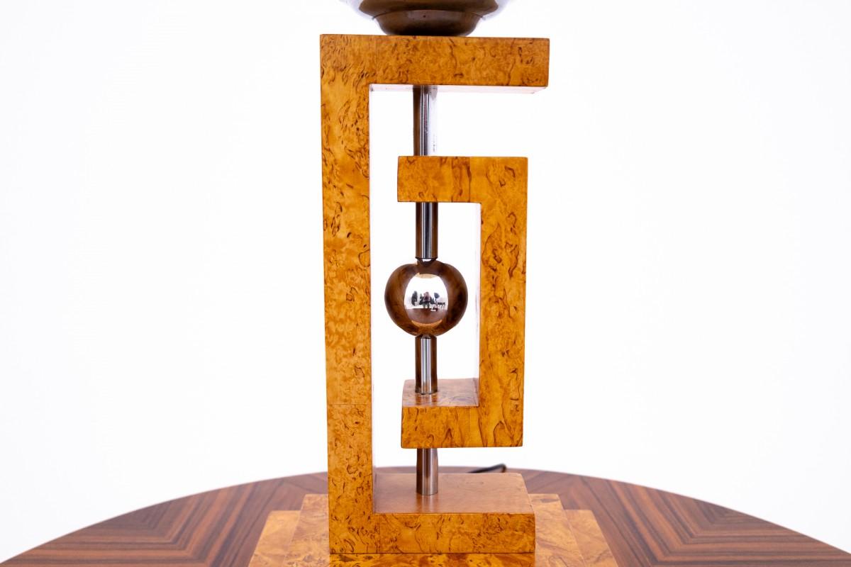 Lampe de table Art déco, Pologne, années 1940 Bon état - En vente à Chorzów, PL
