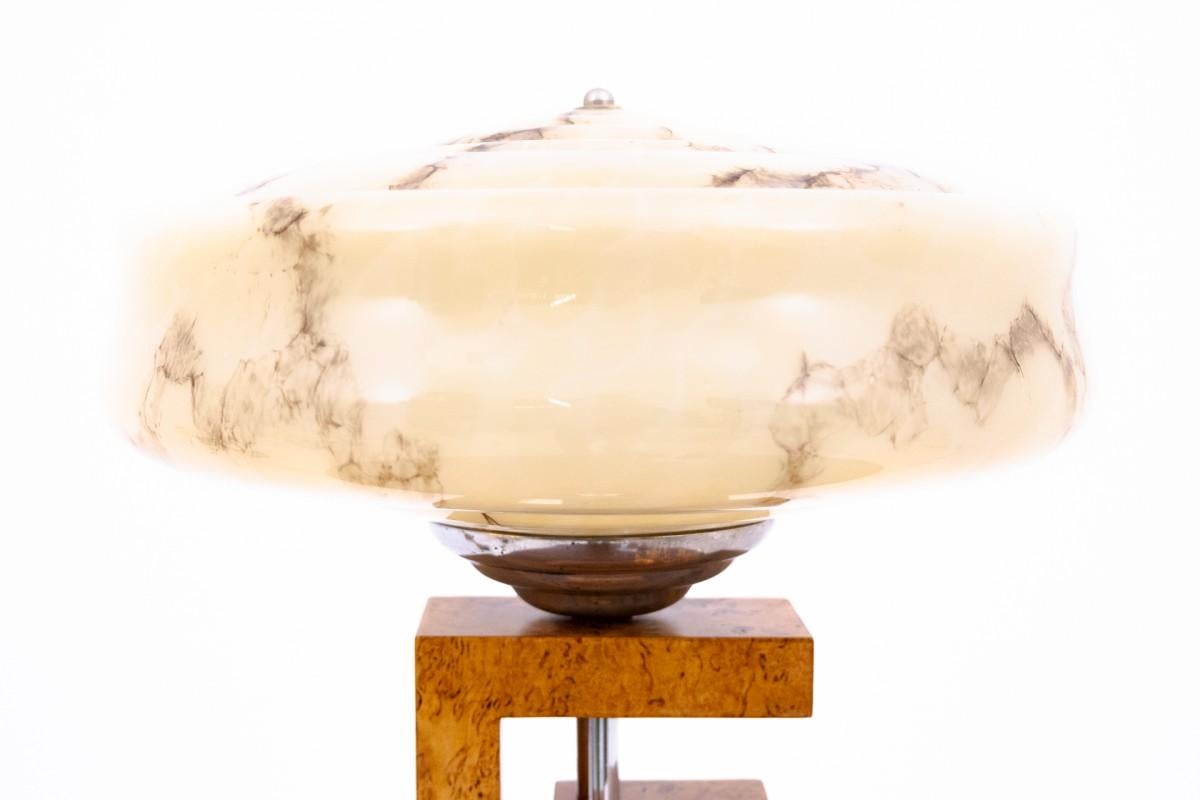 Milieu du XXe siècle Lampe de table Art déco, Pologne, années 1940 en vente