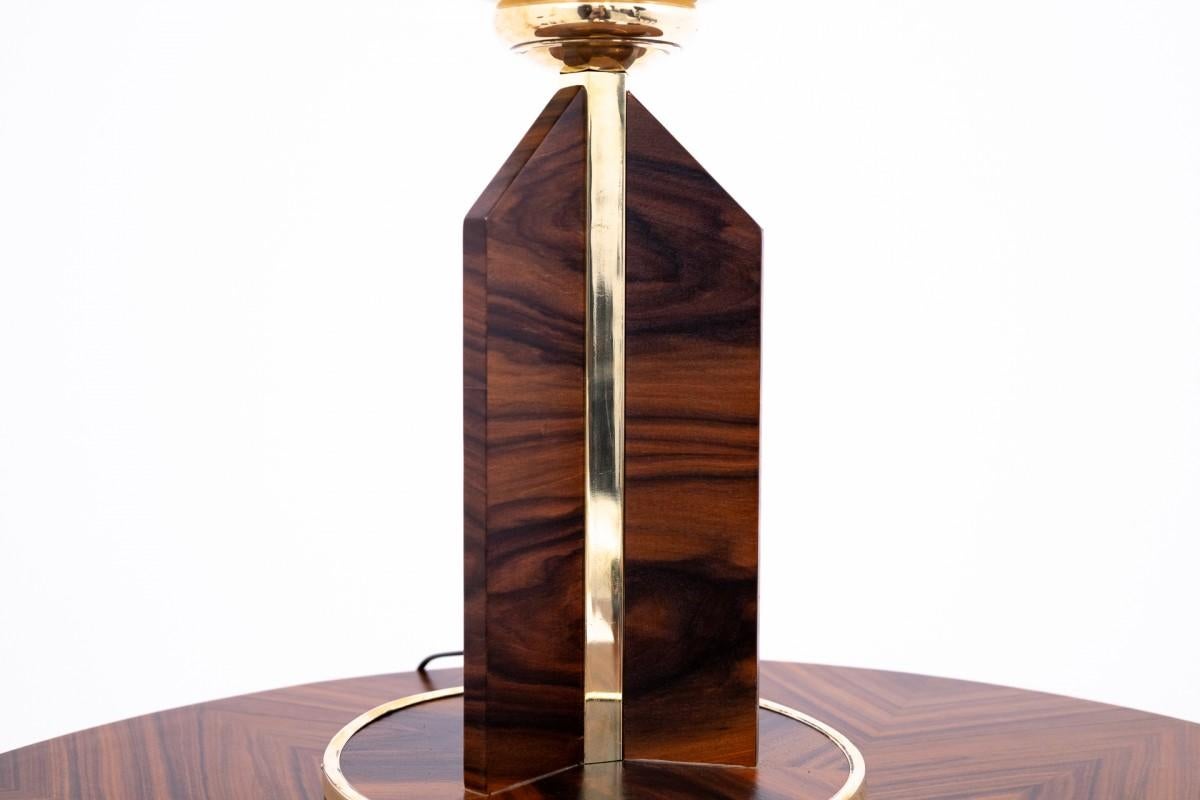 Lámpara de mesa Art Decó, Polonia, mediados del siglo XX. en Excelente estado para la venta en Chorzów, PL