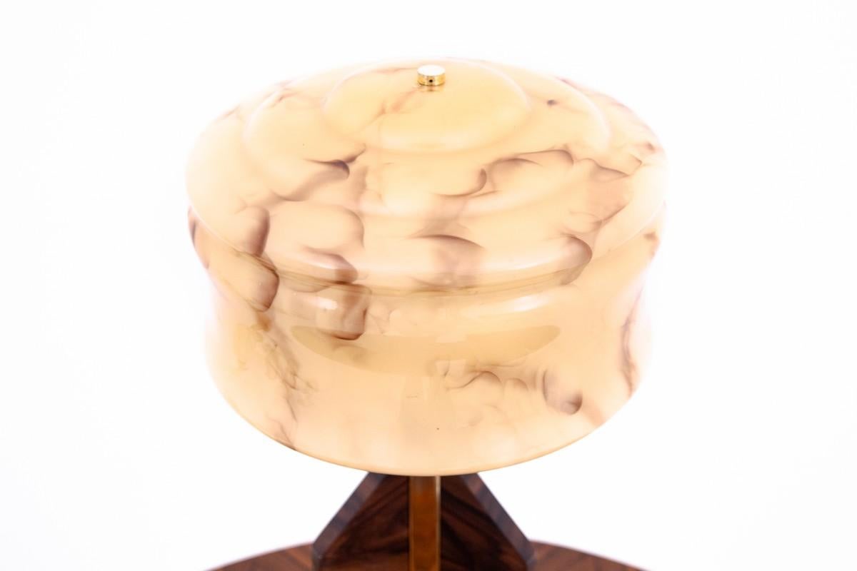Lámpara de mesa Art Decó, Polonia, mediados del siglo XX. en venta 1