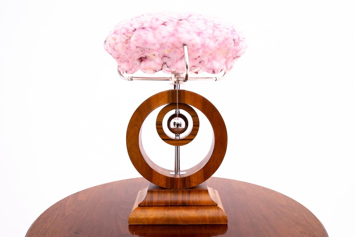 Lampe de table Art déco, Pologne, milieu du 20e siècle. en vente 1