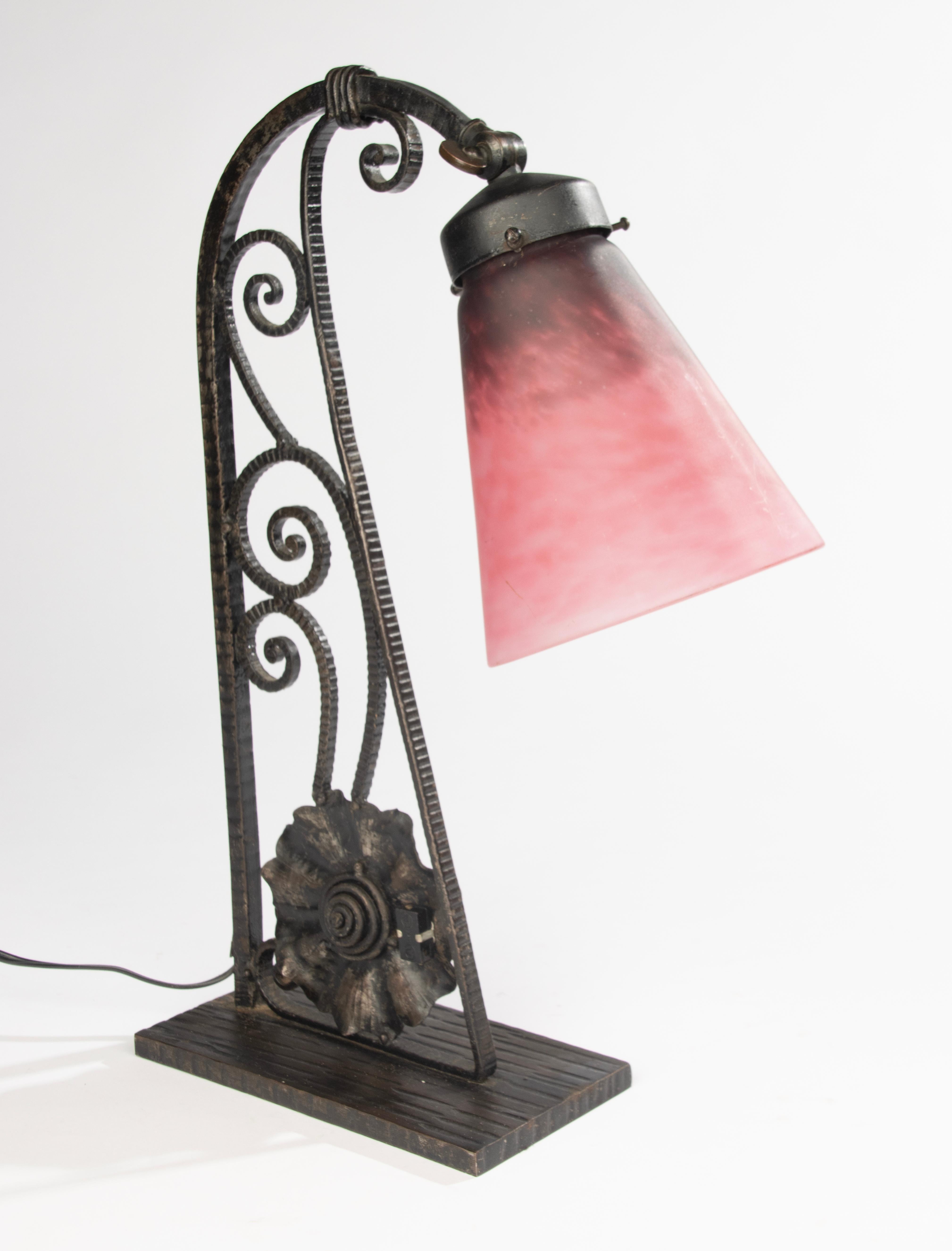 Art Deco Table Lamp  - Schneider & Carion Collaboration For Sale 2