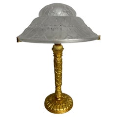 Art Deco Table Lamp Signed Hettier & Vincent