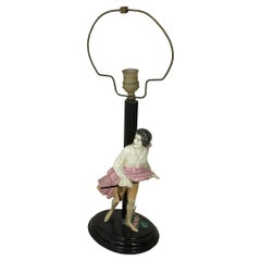 Art deco Table Lamp, Sing: Made in Austria "Keramos",  1920 in Ceramic