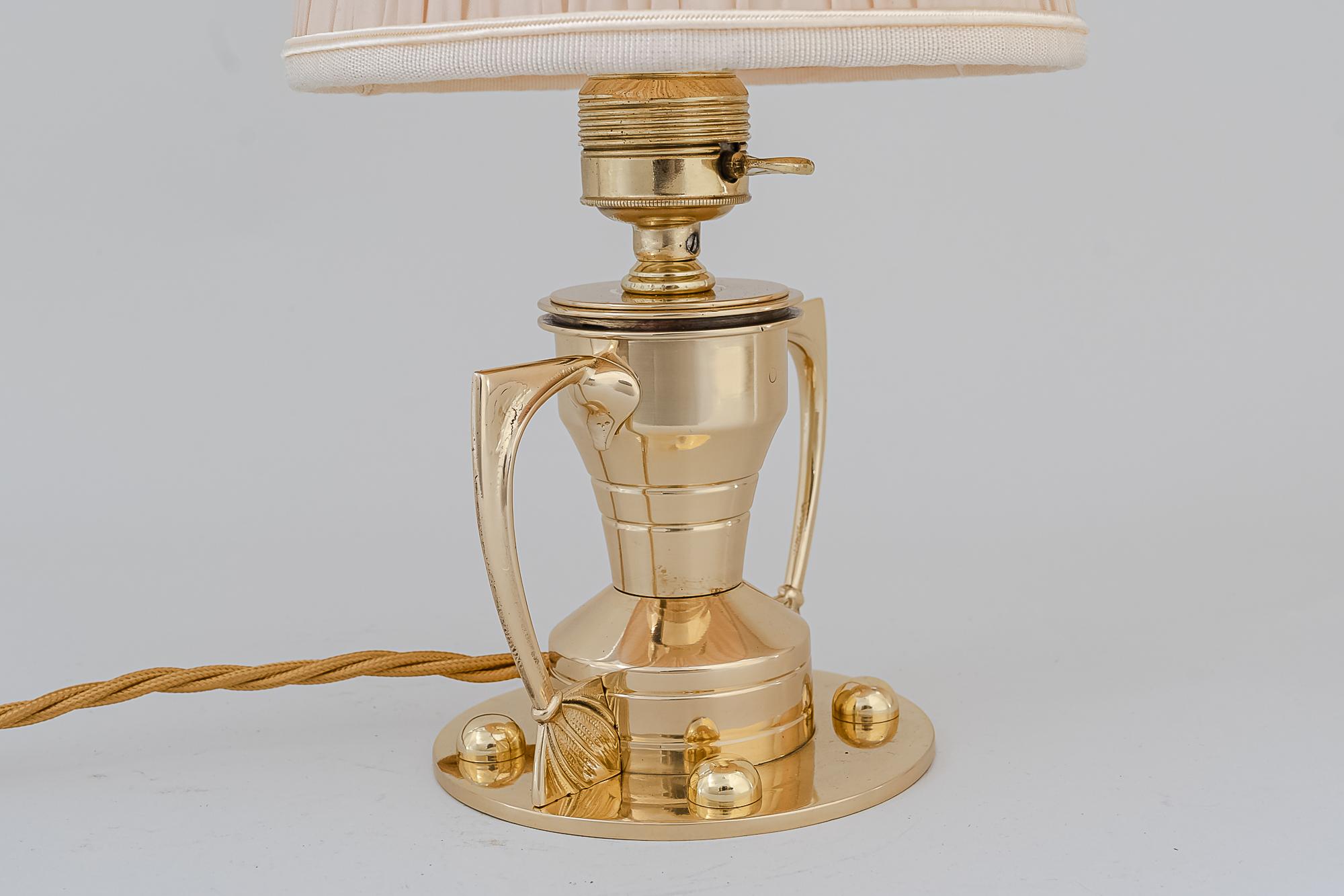 Brass Art Deco Table Lamp, Vienna, 1920s