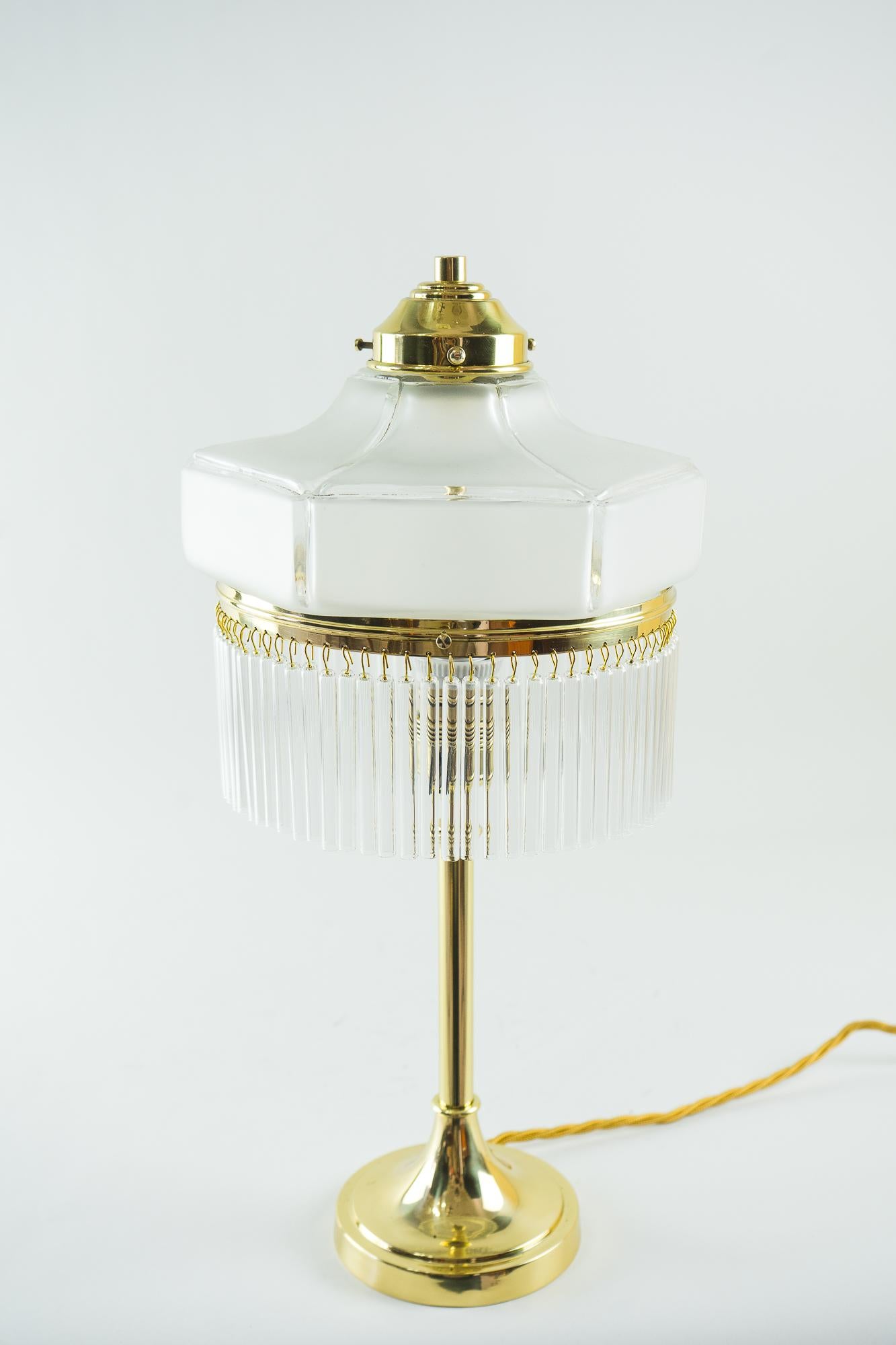 Art Deco Table Lamp, Vienna, 1920s (Messing)