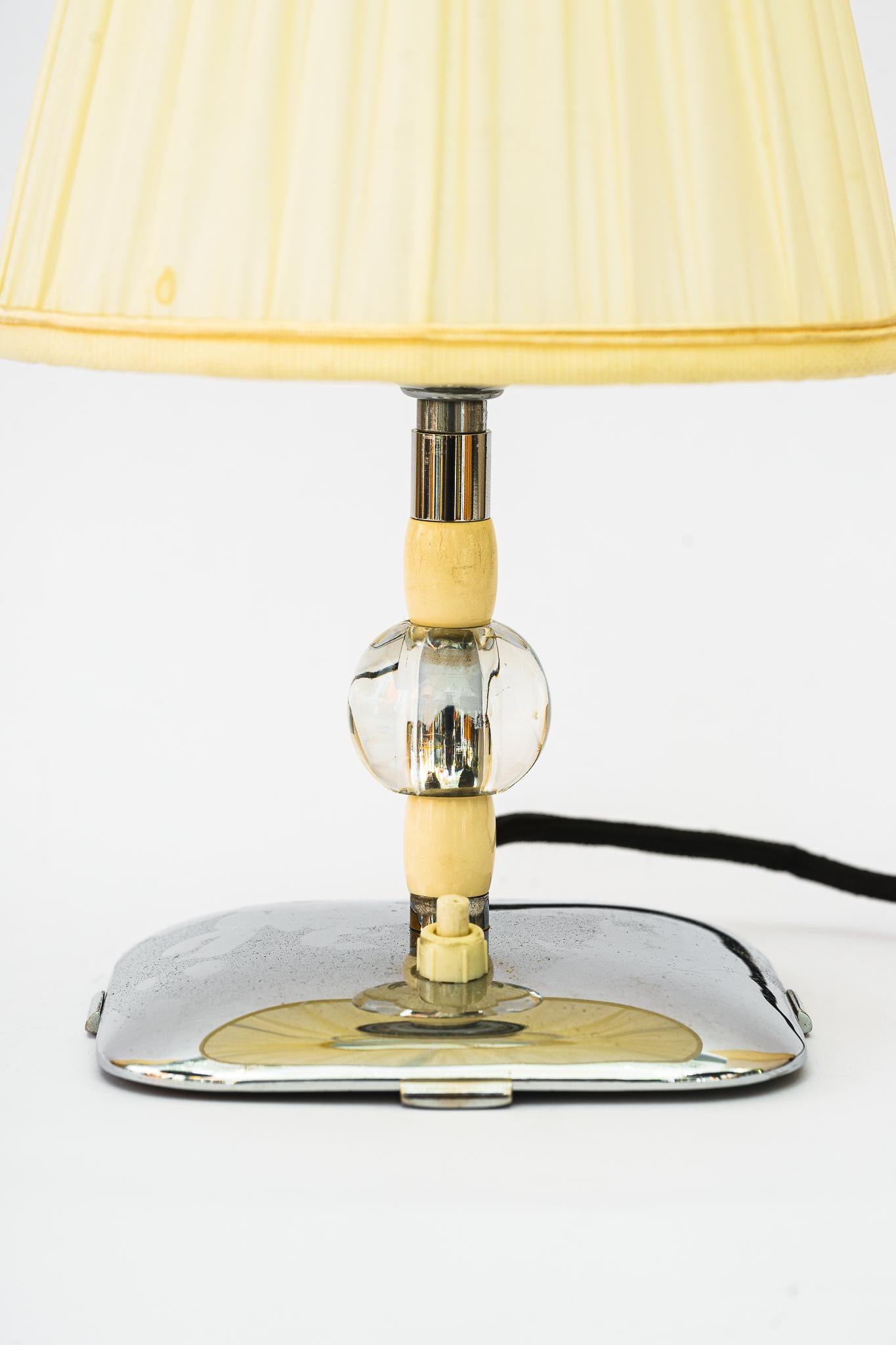Plated Art Deco Table Lamp Vienna Around 1920s For Sale