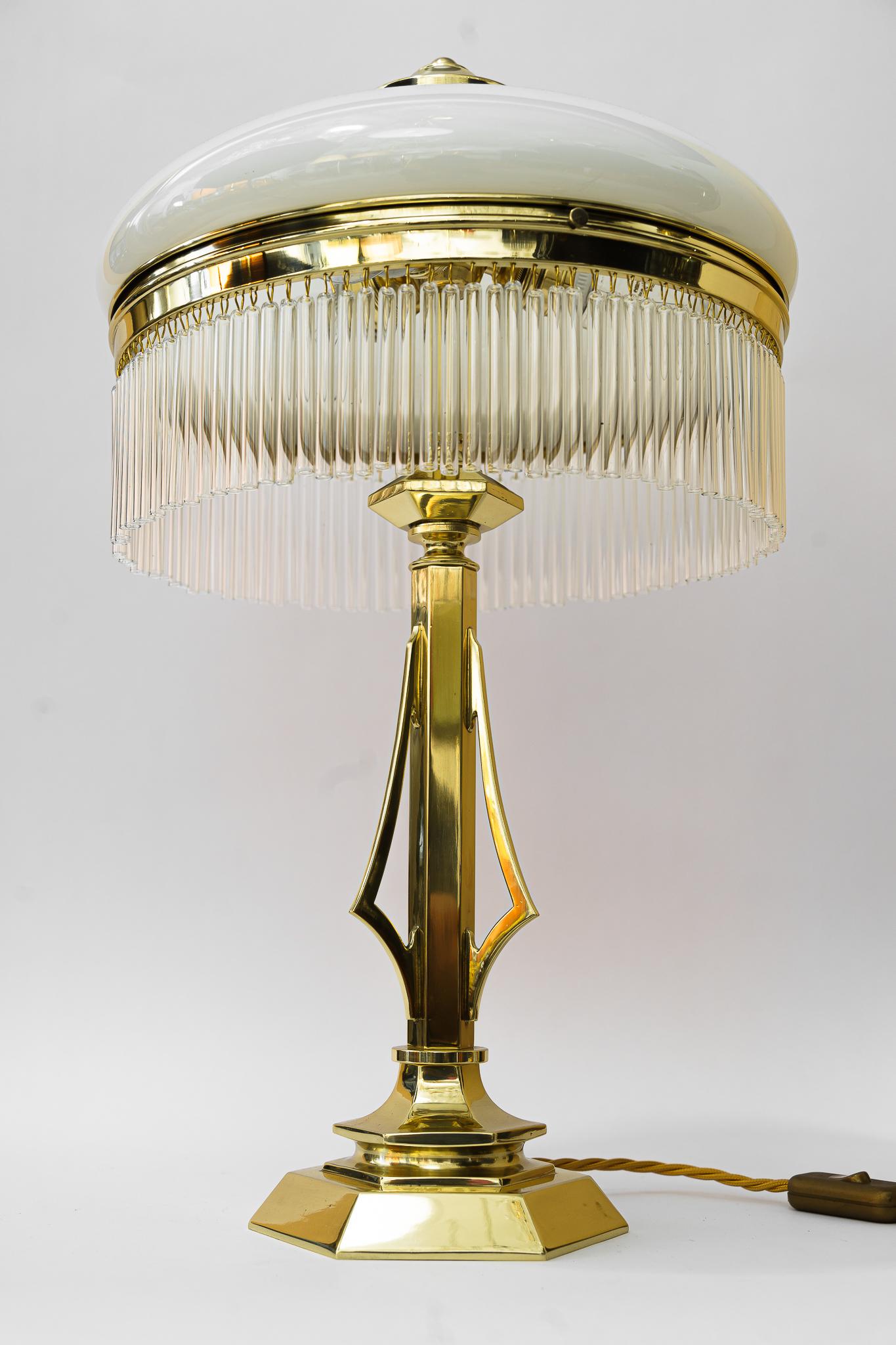 Lacquered Art Deco Table Lamp Vienna Around 1920s For Sale