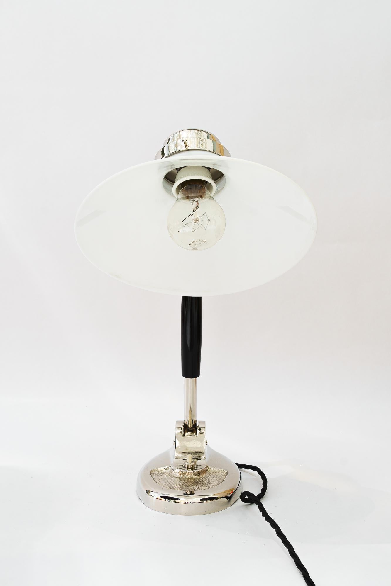 Blackened Art Deco Table lamp vienna around 1920s For Sale