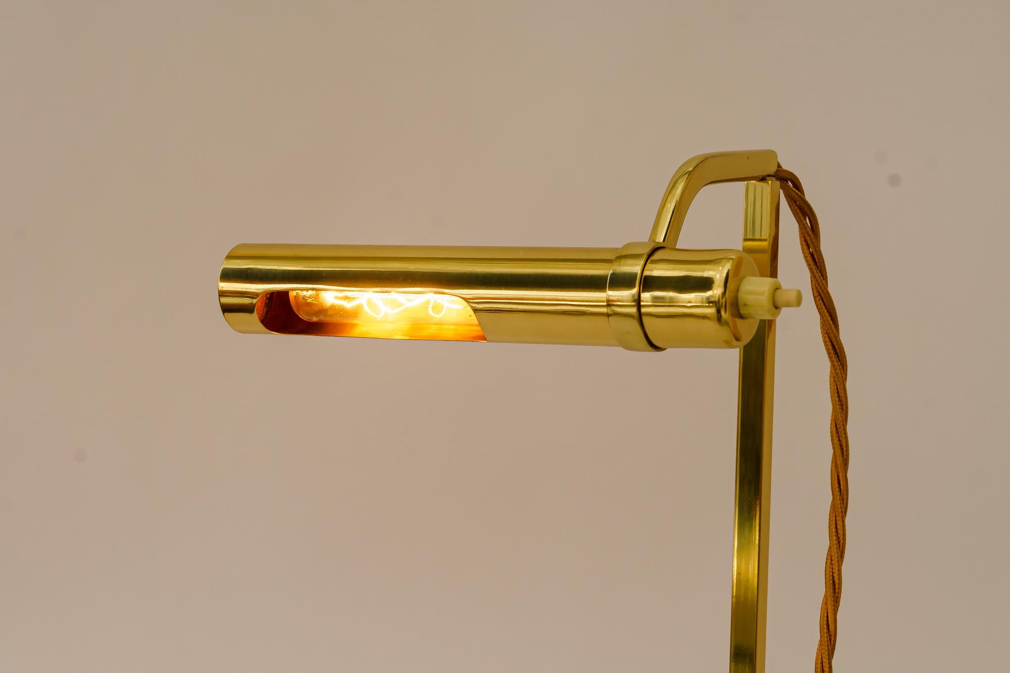 Brass Art Deco Table lamp vienna around 1920s For Sale