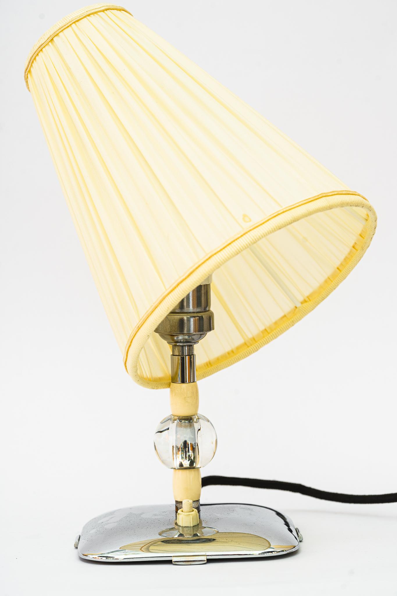Fabric Art Deco Table Lamp Vienna Around 1920s For Sale