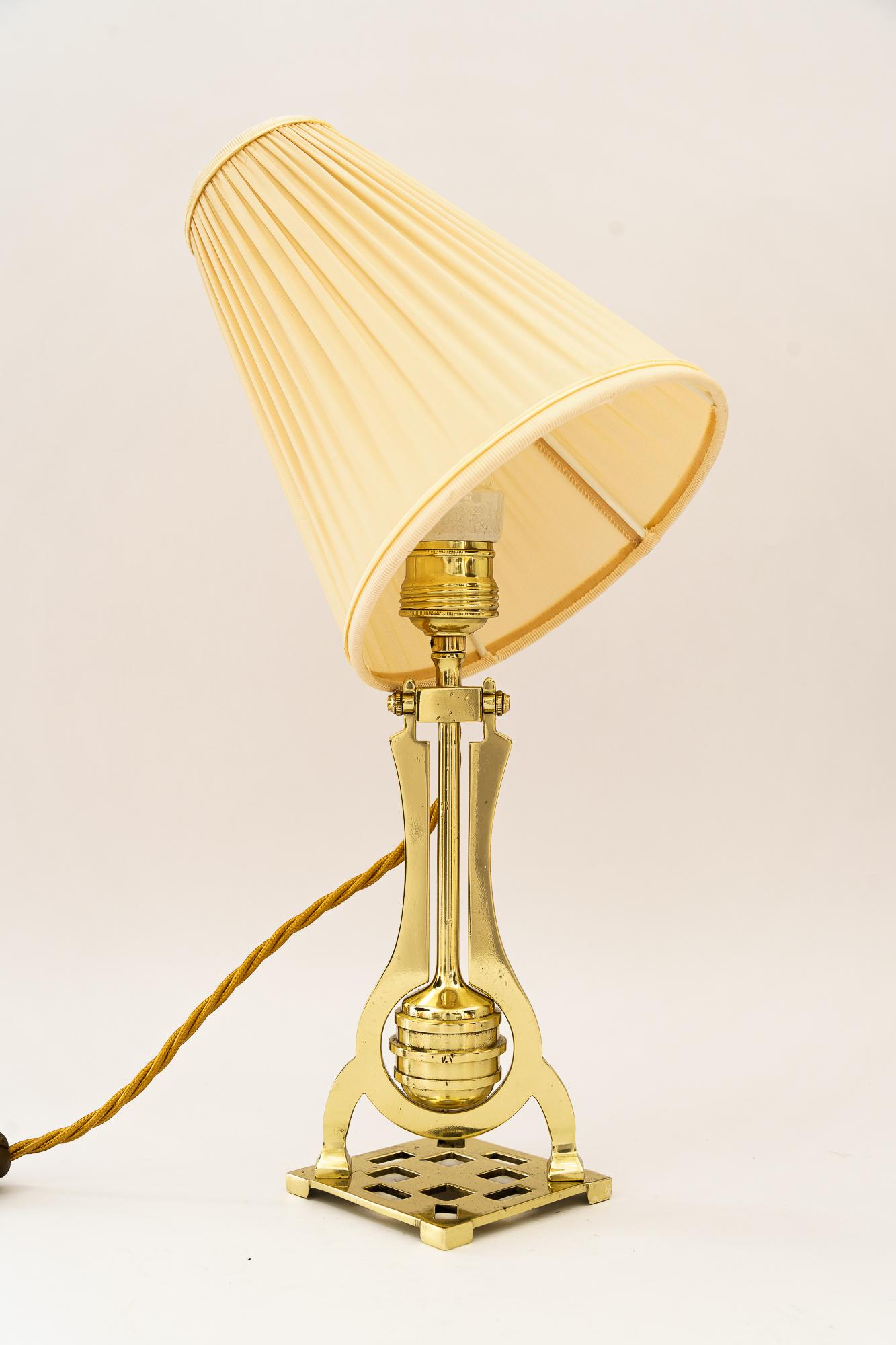 Brass Art Deco table lamp vienna around 1920s For Sale