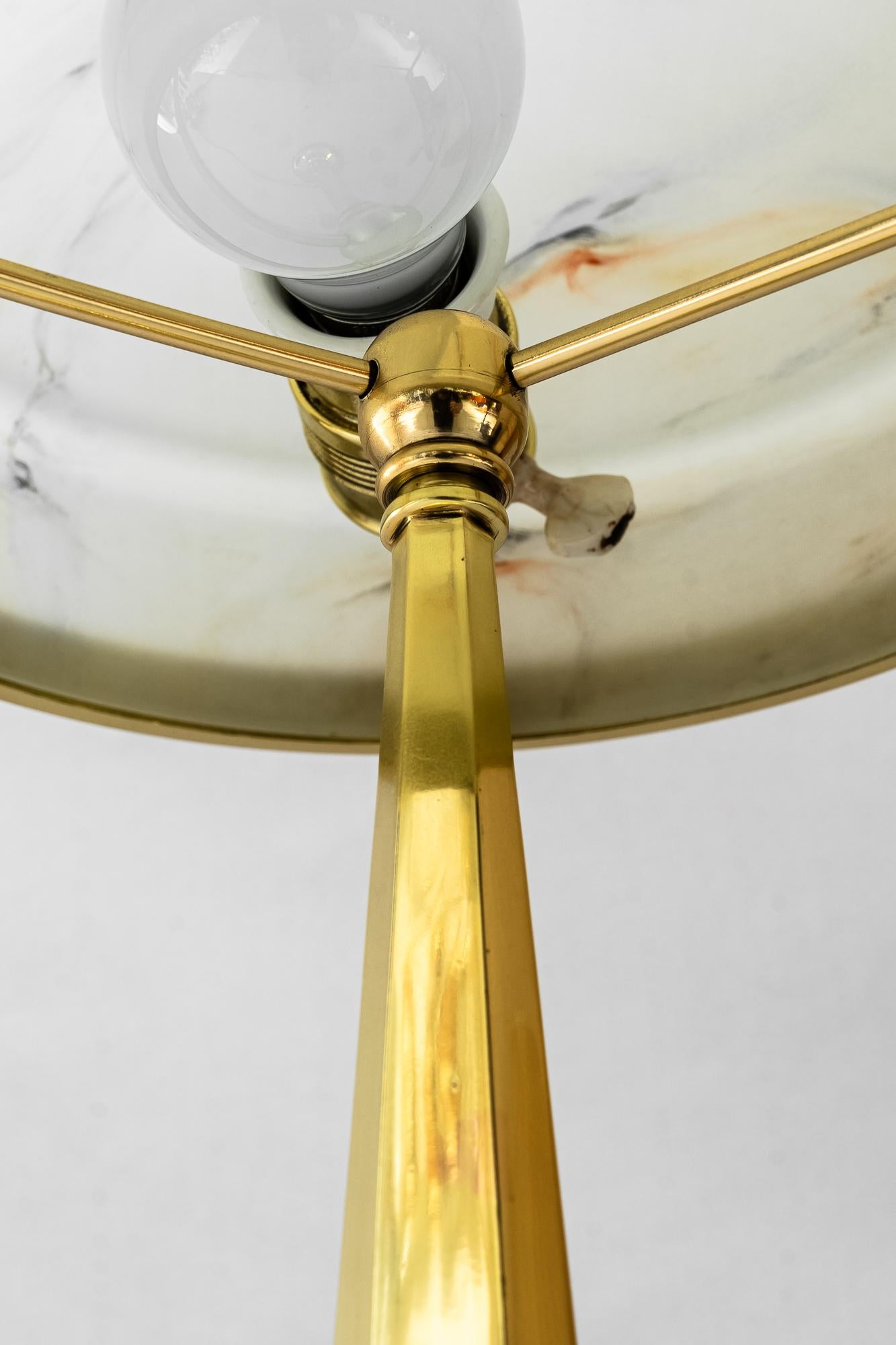 Brass Art Deco table lamp vienna around 1920s For Sale