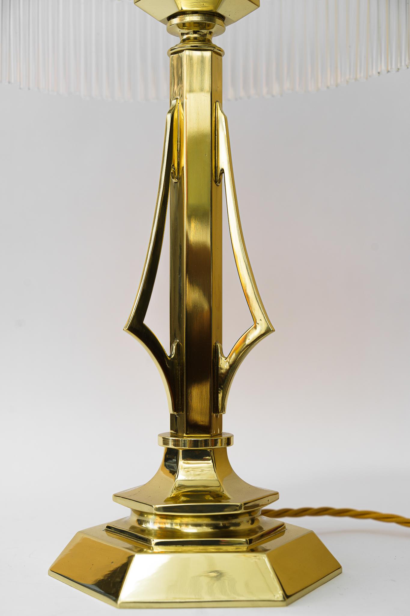 Laiton Lampe de table art déco vienne vers 1920 en vente