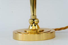 Lampe de table Art Deco vienne vers 1920 avec abat-jour en tissu