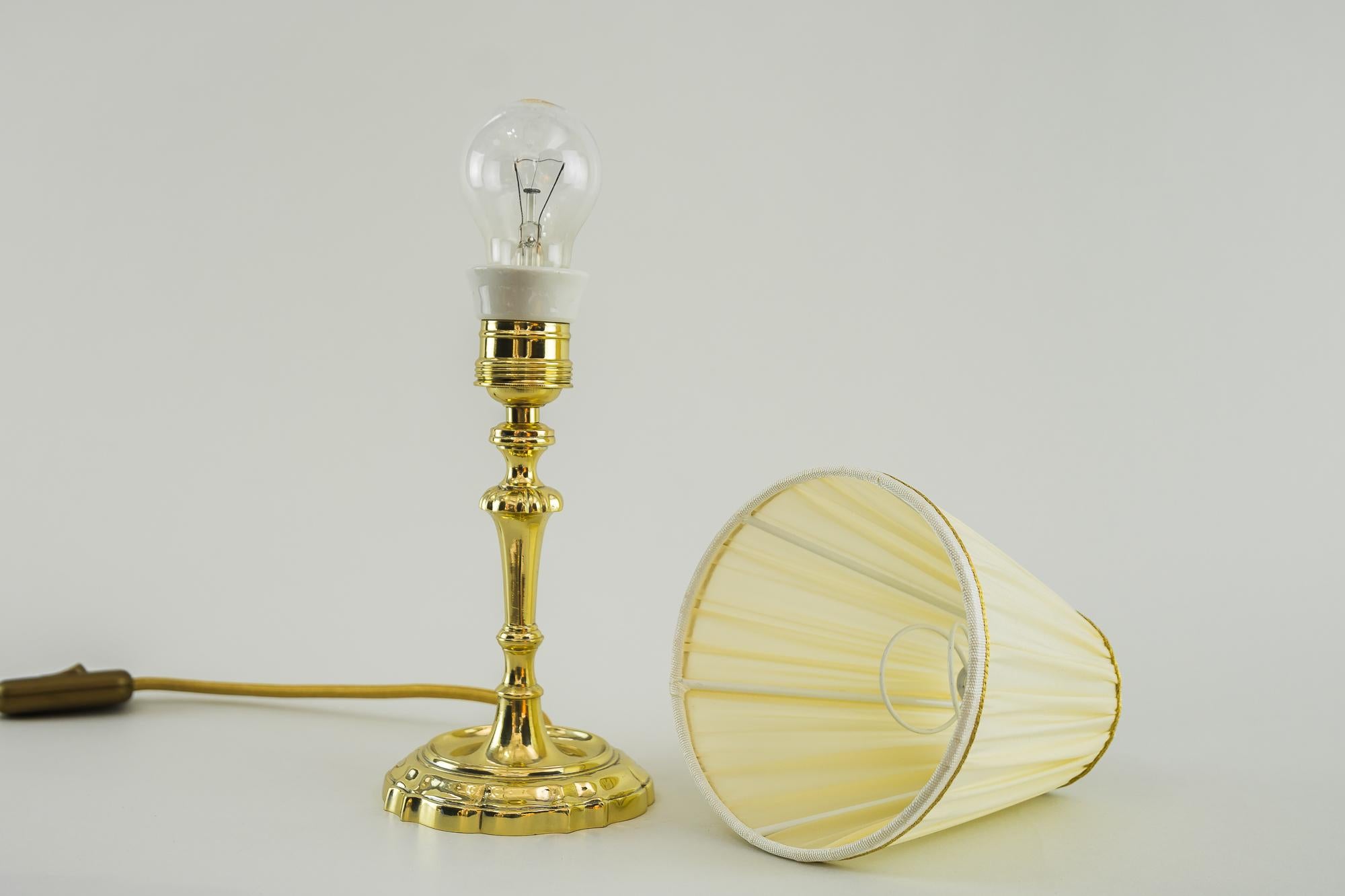 Art Deco Table Lamp Vienna circa 1920s with Fabric Shade 1