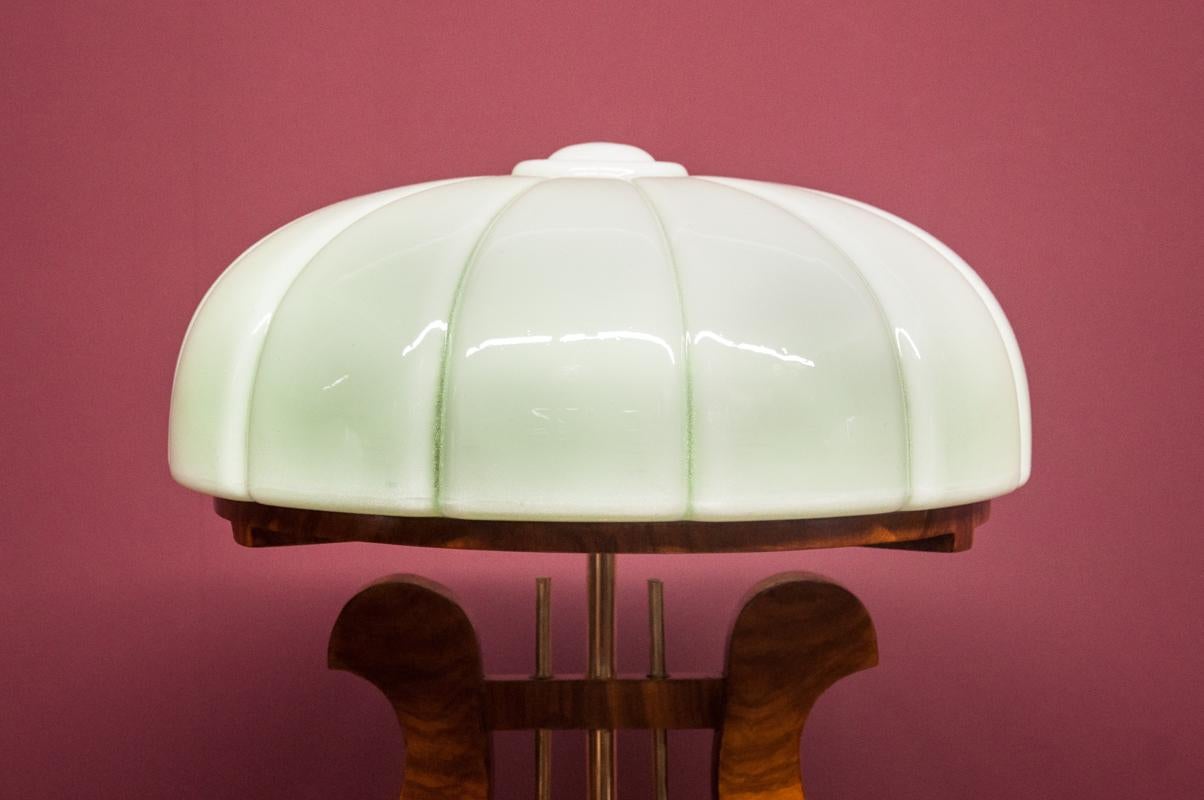 Art Deco table lamp, Western Europe, 1940s In Good Condition In Chorzów, PL