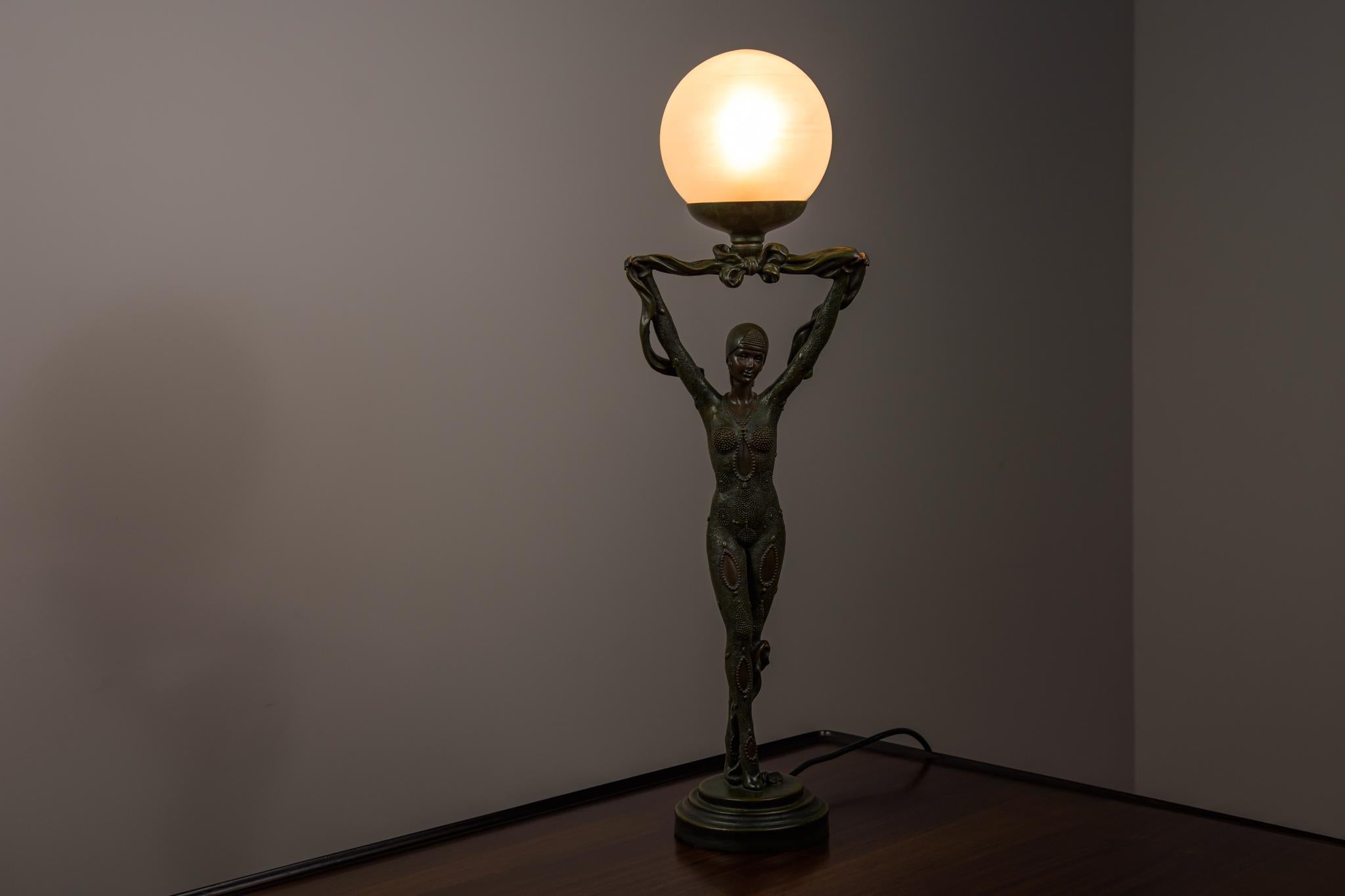 Lampe de bureau Art déco, Widdop et Bingham, Royaume-Uni, années 1990 en vente 5