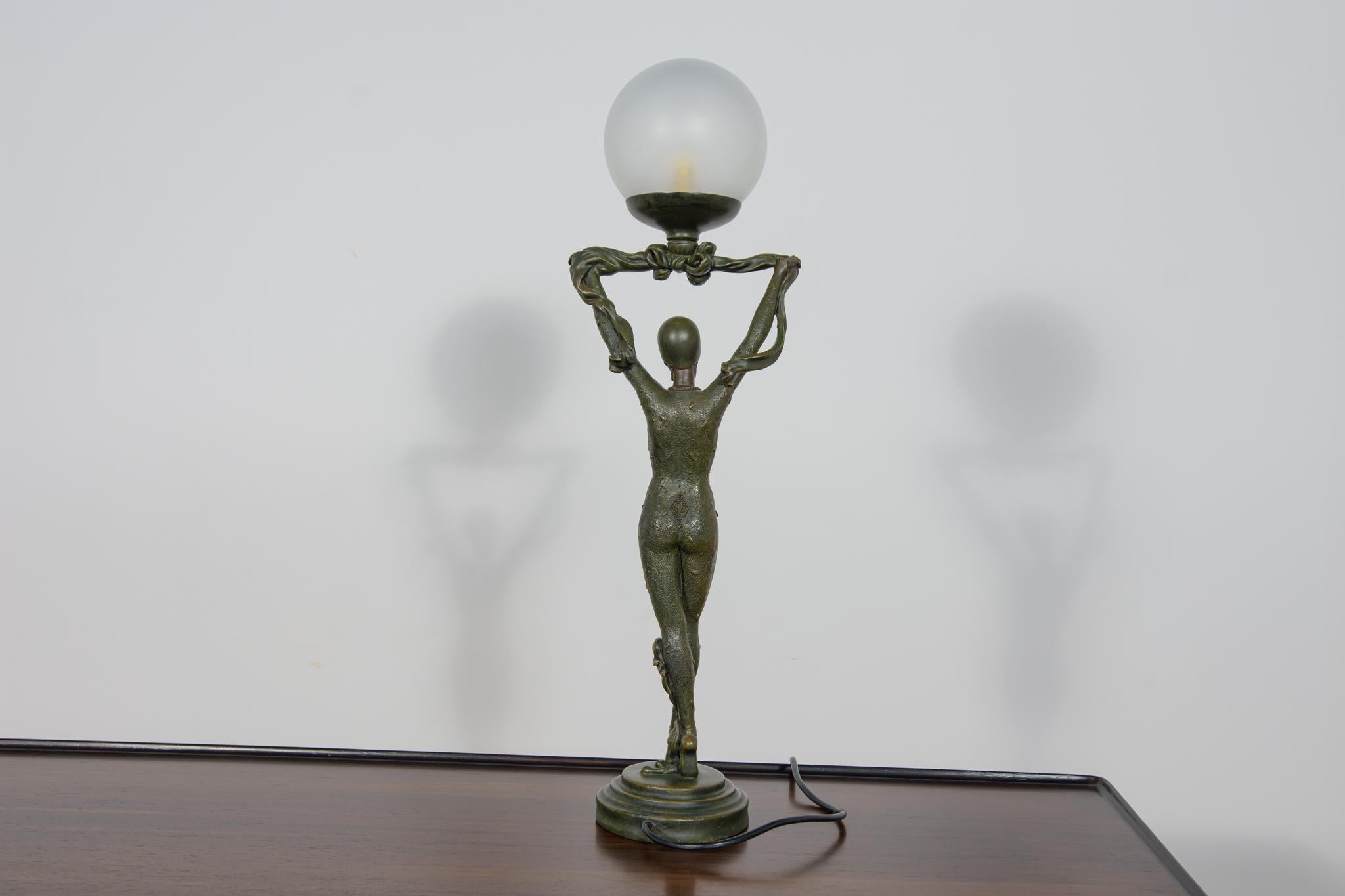 Fin du 20e siècle Lampe de bureau Art déco, Widdop et Bingham, Royaume-Uni, années 1990 en vente