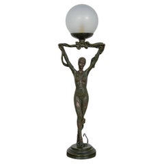 Lampada da tavolo Art Deco, Widdop and Bingham, Regno Unito, anni '90