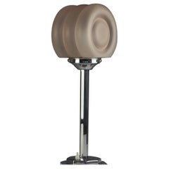 Art Deco Table Lamp with 1920s Art Deco Pink Globe