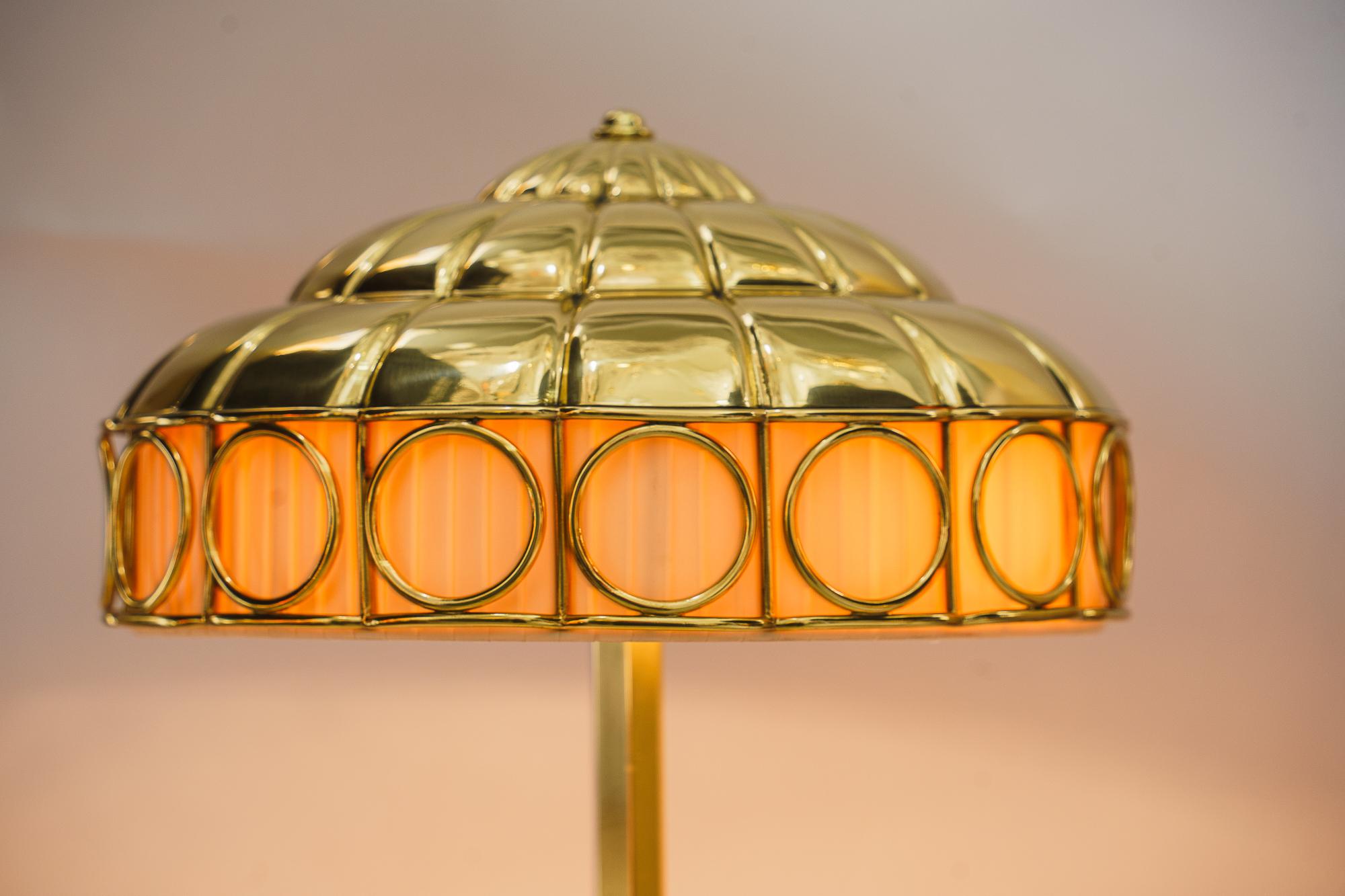 Art Deco table lamp with fabric inside the shade vienna around 1920s For Sale 5