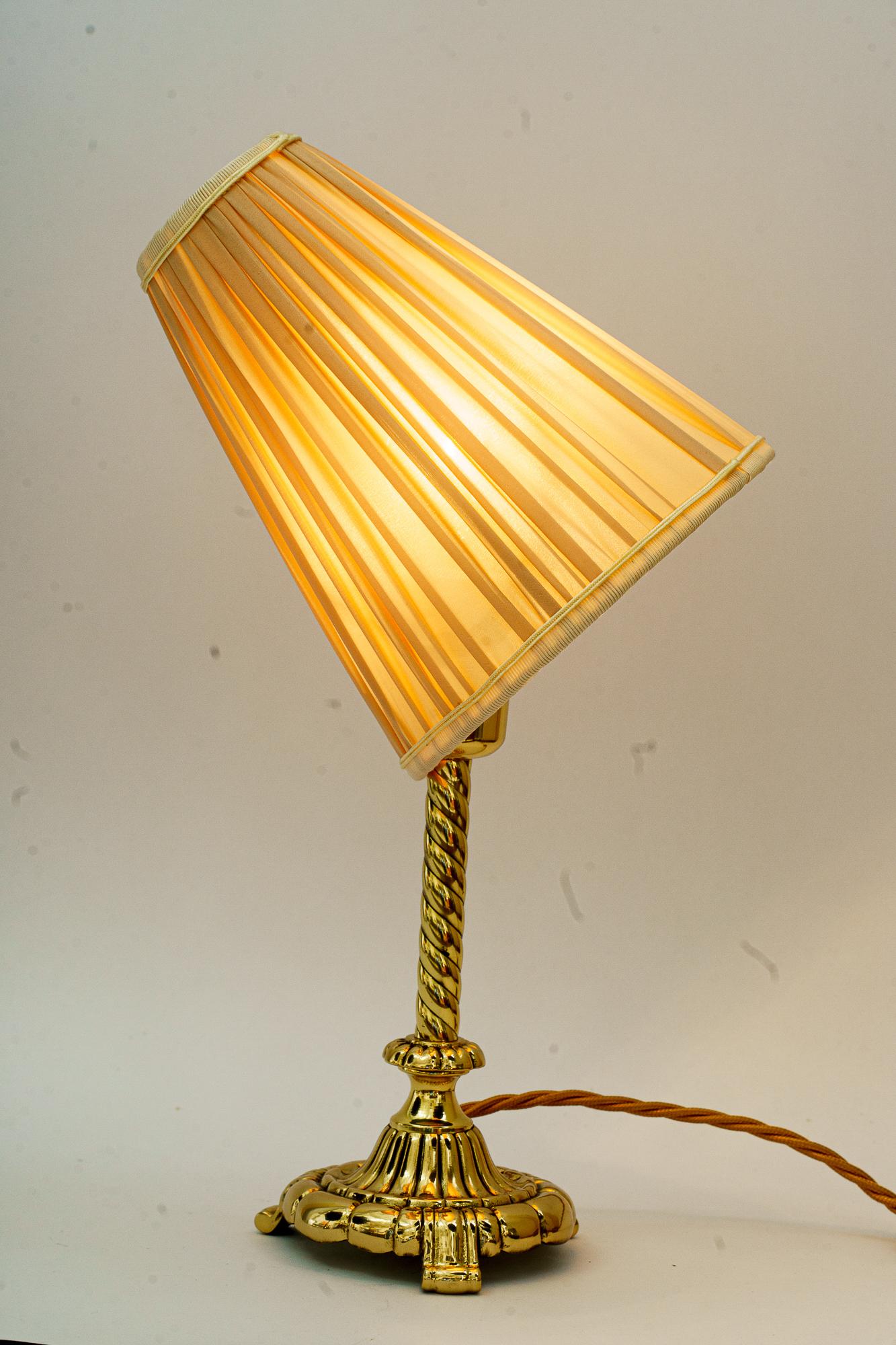 Art Deco table lamp with fabric shade vienna around 1920s For Sale 3