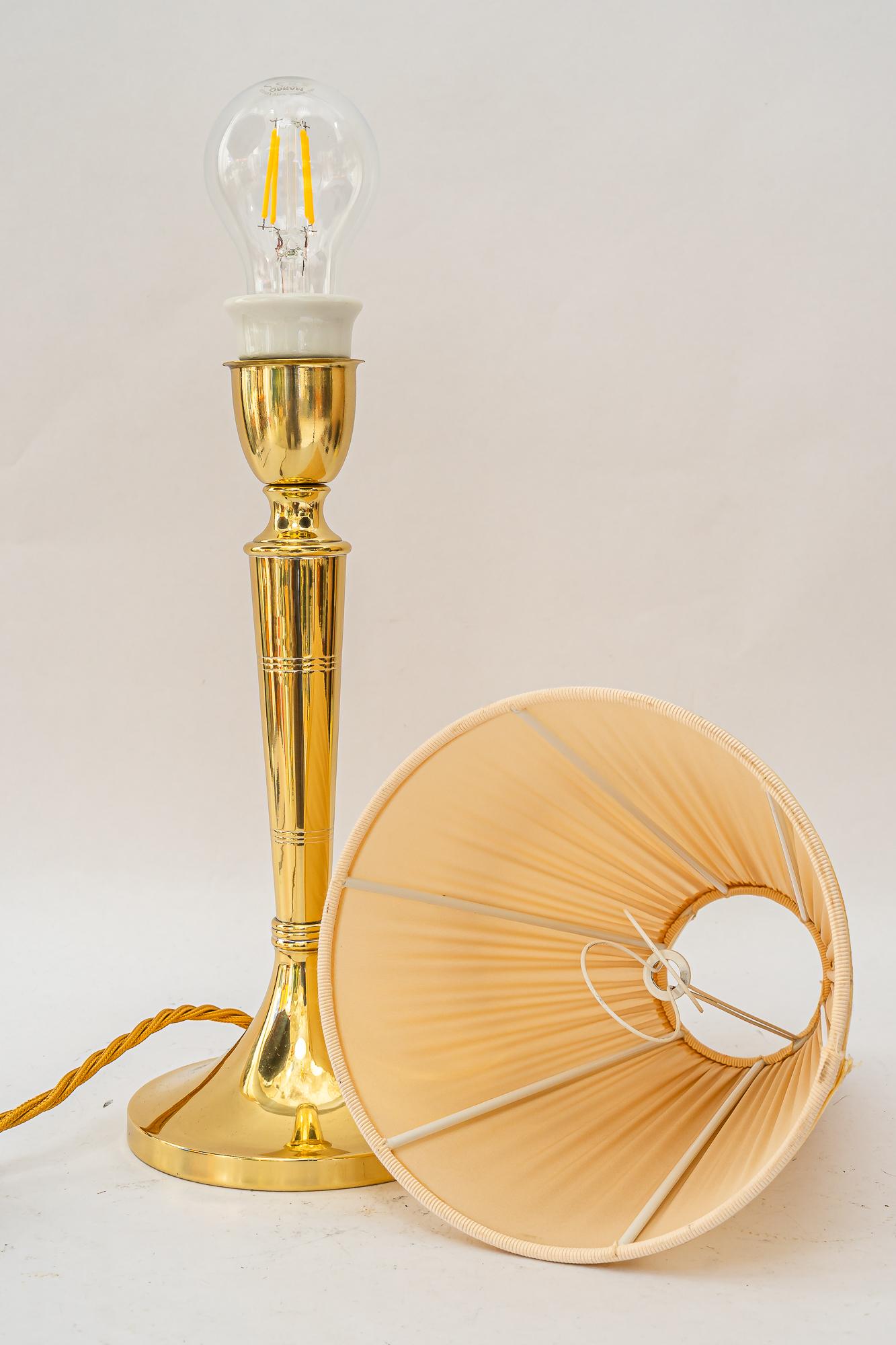 Lampe de table Art Déco avec abat-jour en tissu vienne vers 1920 en vente 2
