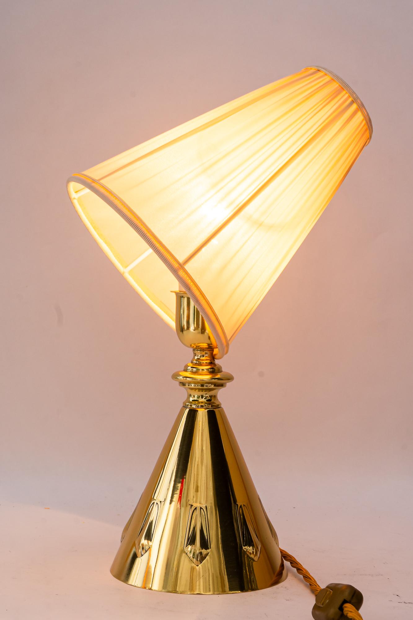 Lampe de table Art Déco avec abat-jour en tissu vienne vers 1920 en vente 2