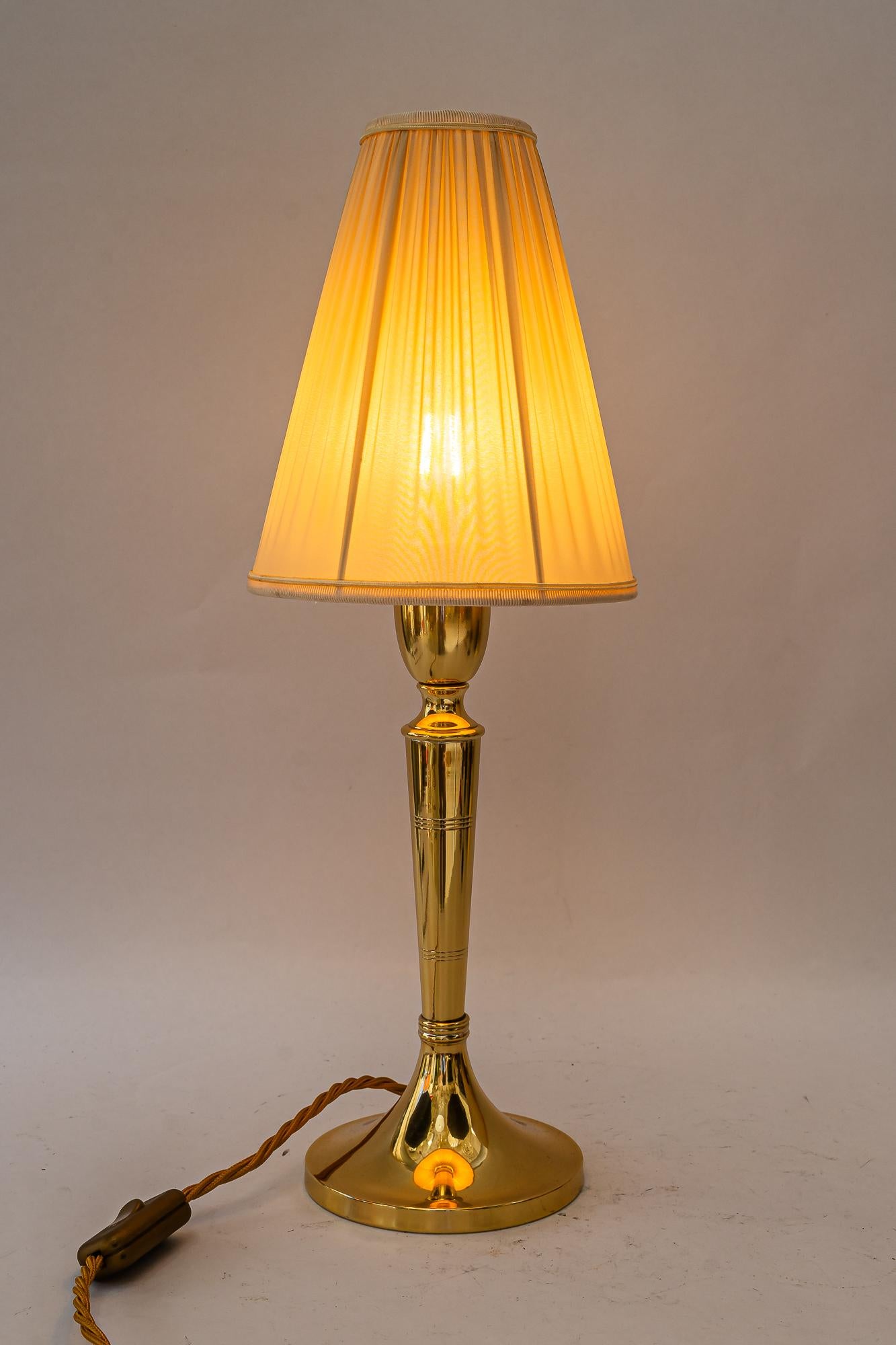 Lampe de table Art Déco avec abat-jour en tissu vienne vers 1920 en vente 3
