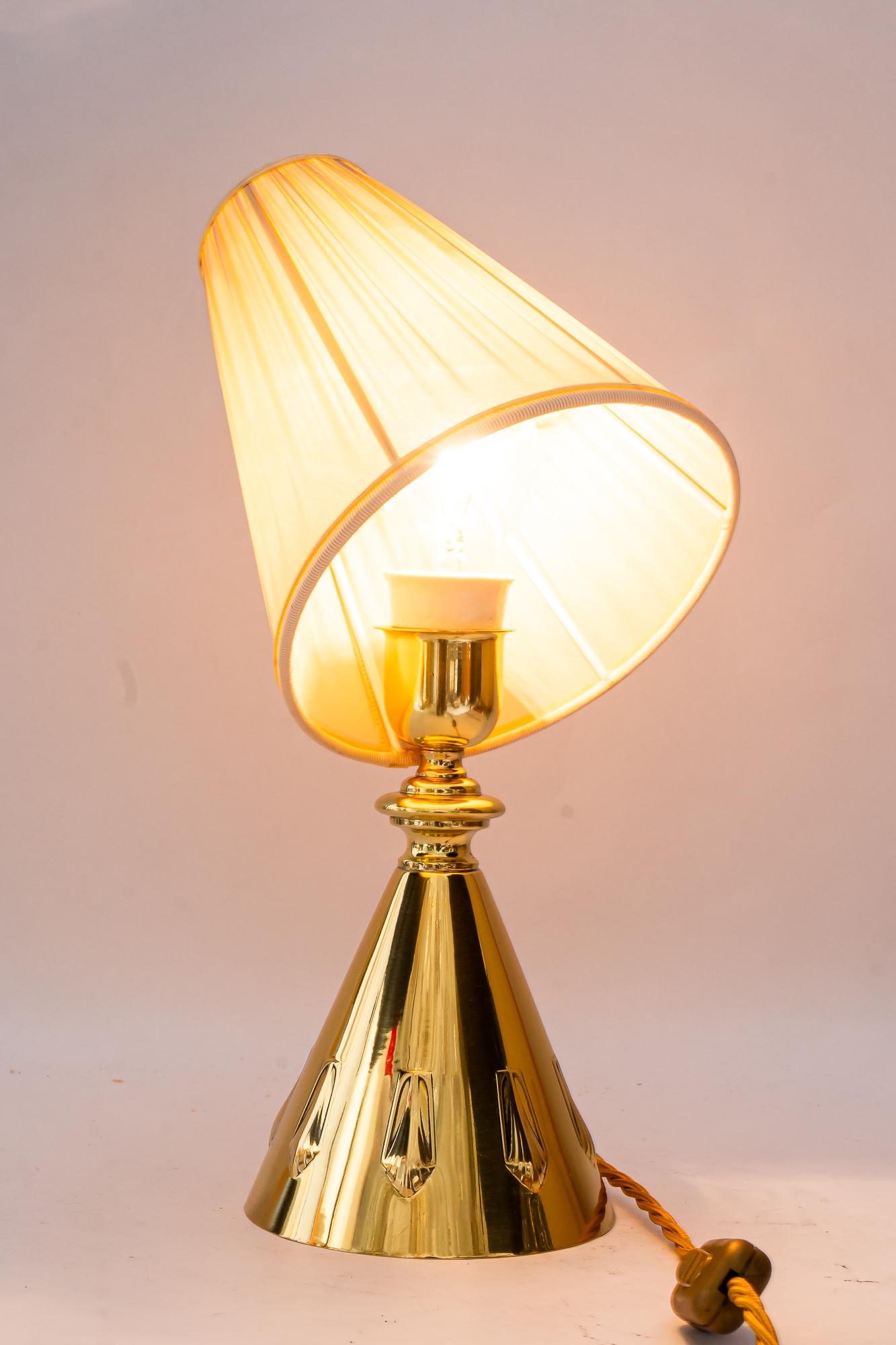 Lampe de table Art Déco avec abat-jour en tissu vienne vers 1920 en vente 3