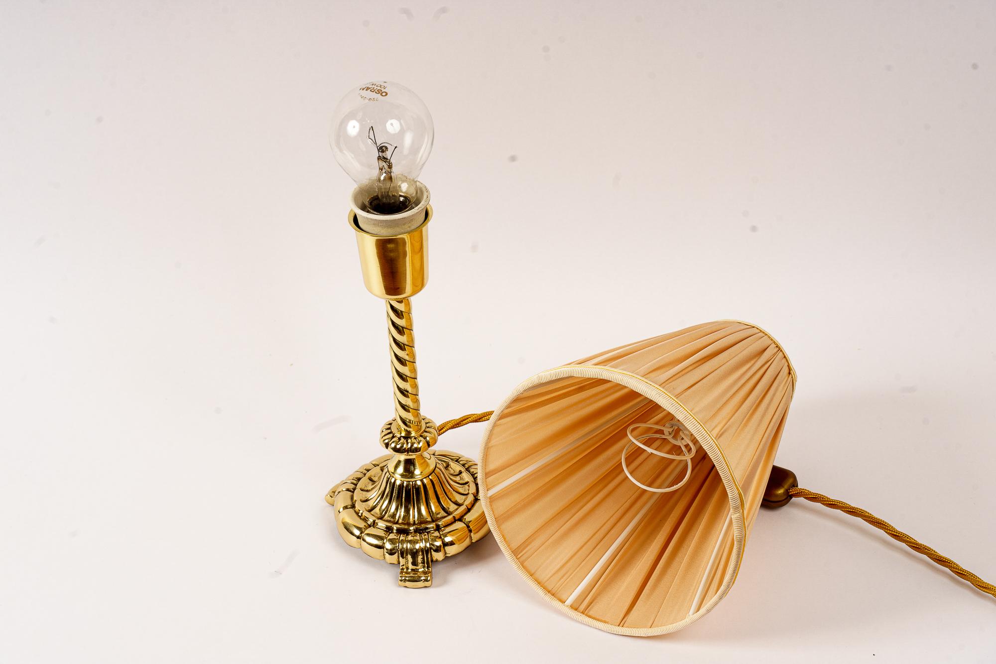 Art Deco table lamp with fabric shade vienna around 1920s For Sale 5