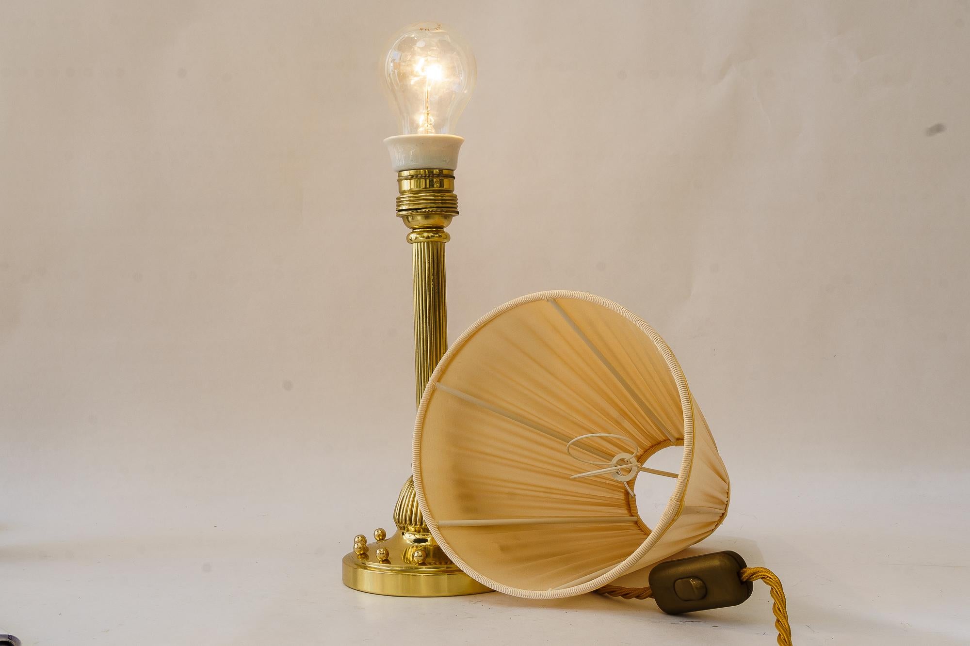 Lampe de table Art Déco avec abat-jour en tissu vienne vers 1920 en vente 4