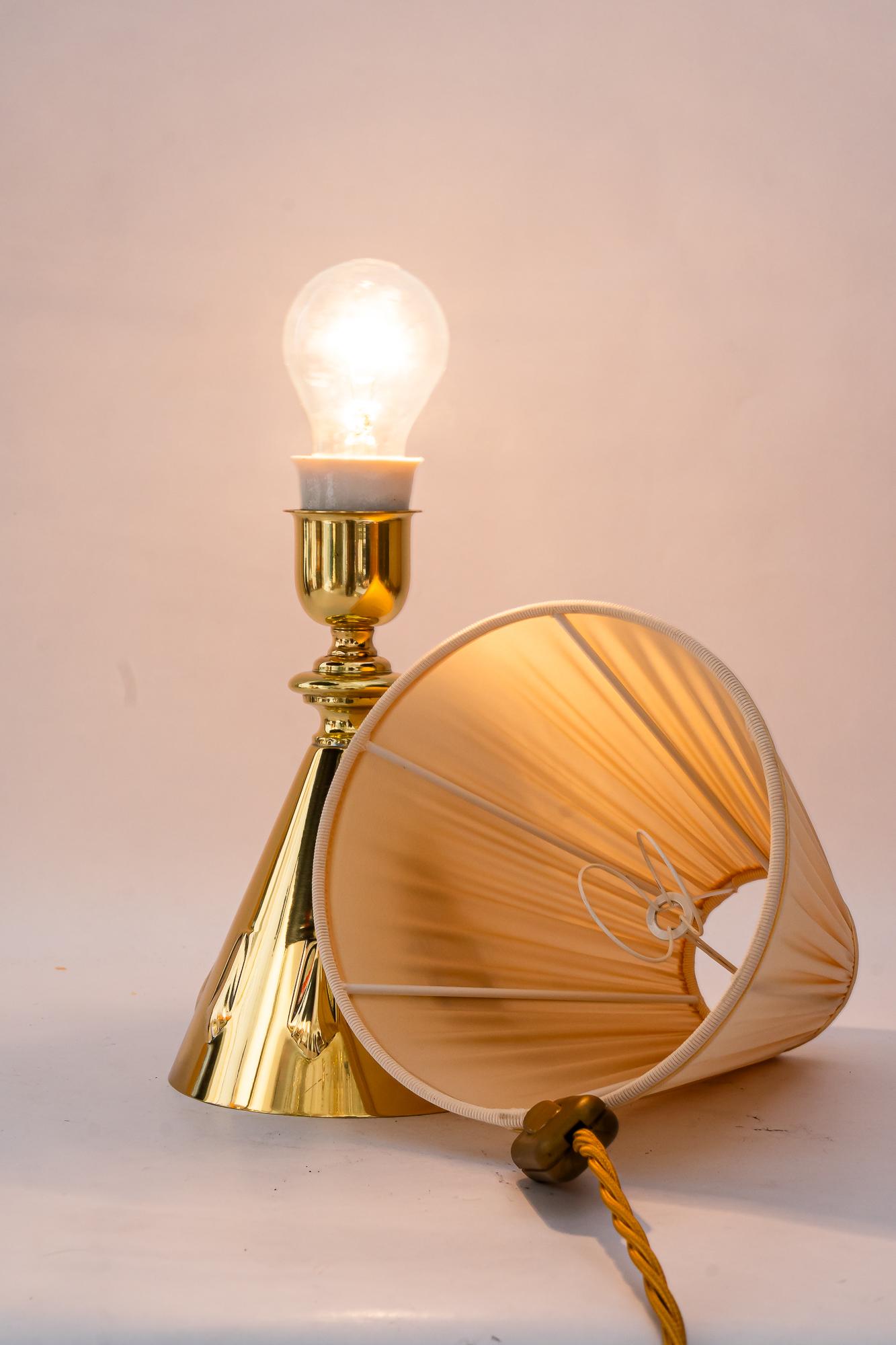 Lampe de table Art Déco avec abat-jour en tissu vienne vers 1920 en vente 4
