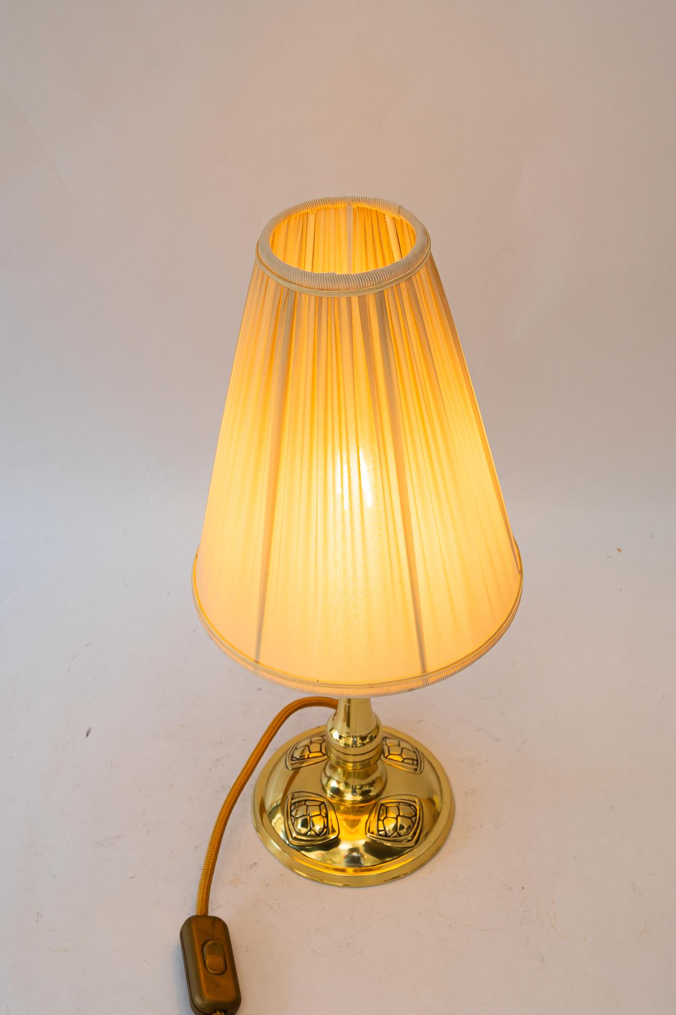 Art Deco table lamp with fabric shade vienna around 1920s For Sale 6