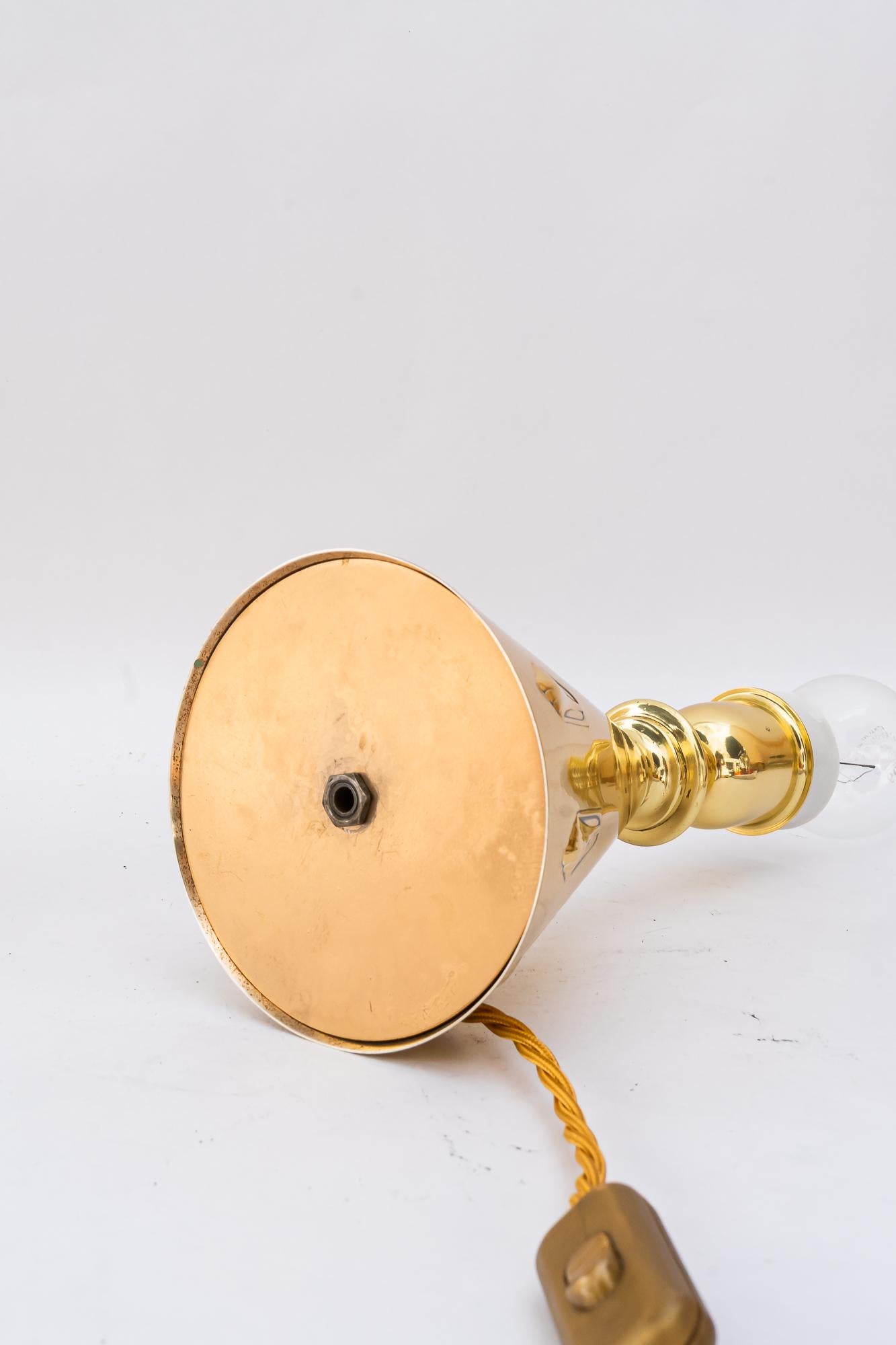 Lampe de table Art Déco avec abat-jour en tissu vienne vers 1920 en vente 5