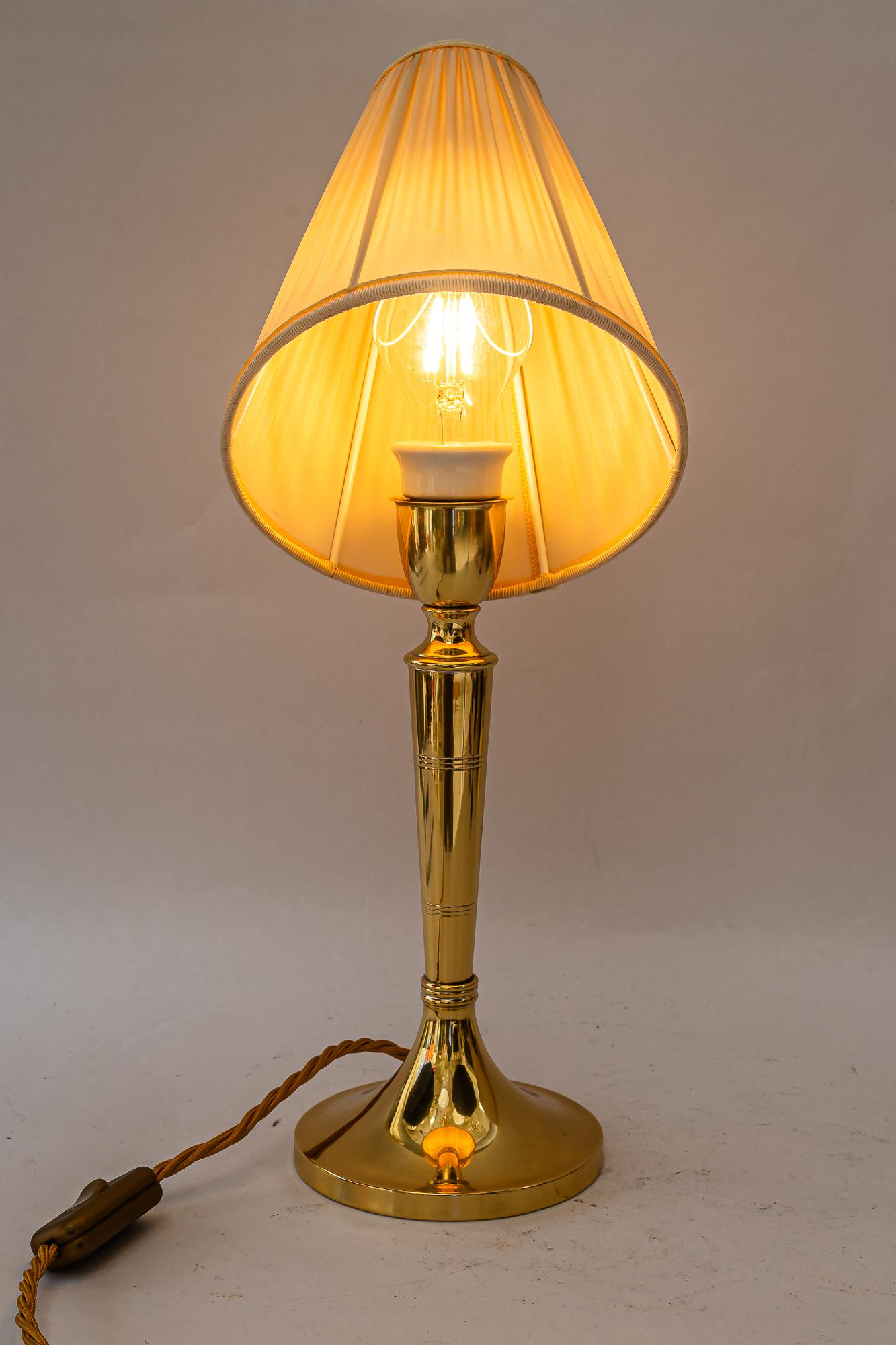 Lampe de table Art Déco avec abat-jour en tissu vienne vers 1920 en vente 6