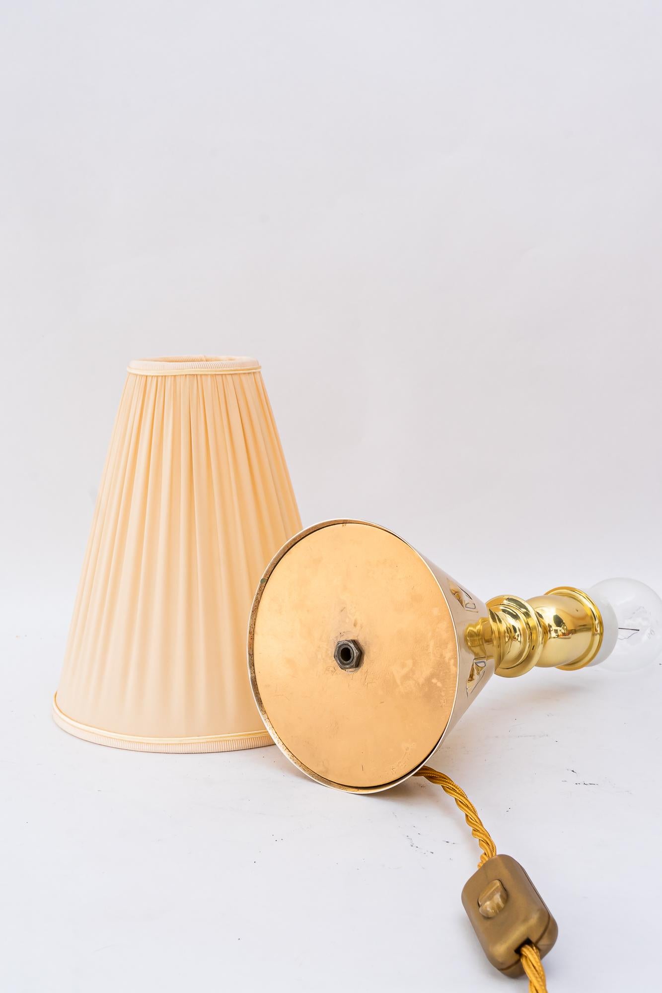 Lampe de table Art Déco avec abat-jour en tissu vienne vers 1920 en vente 6