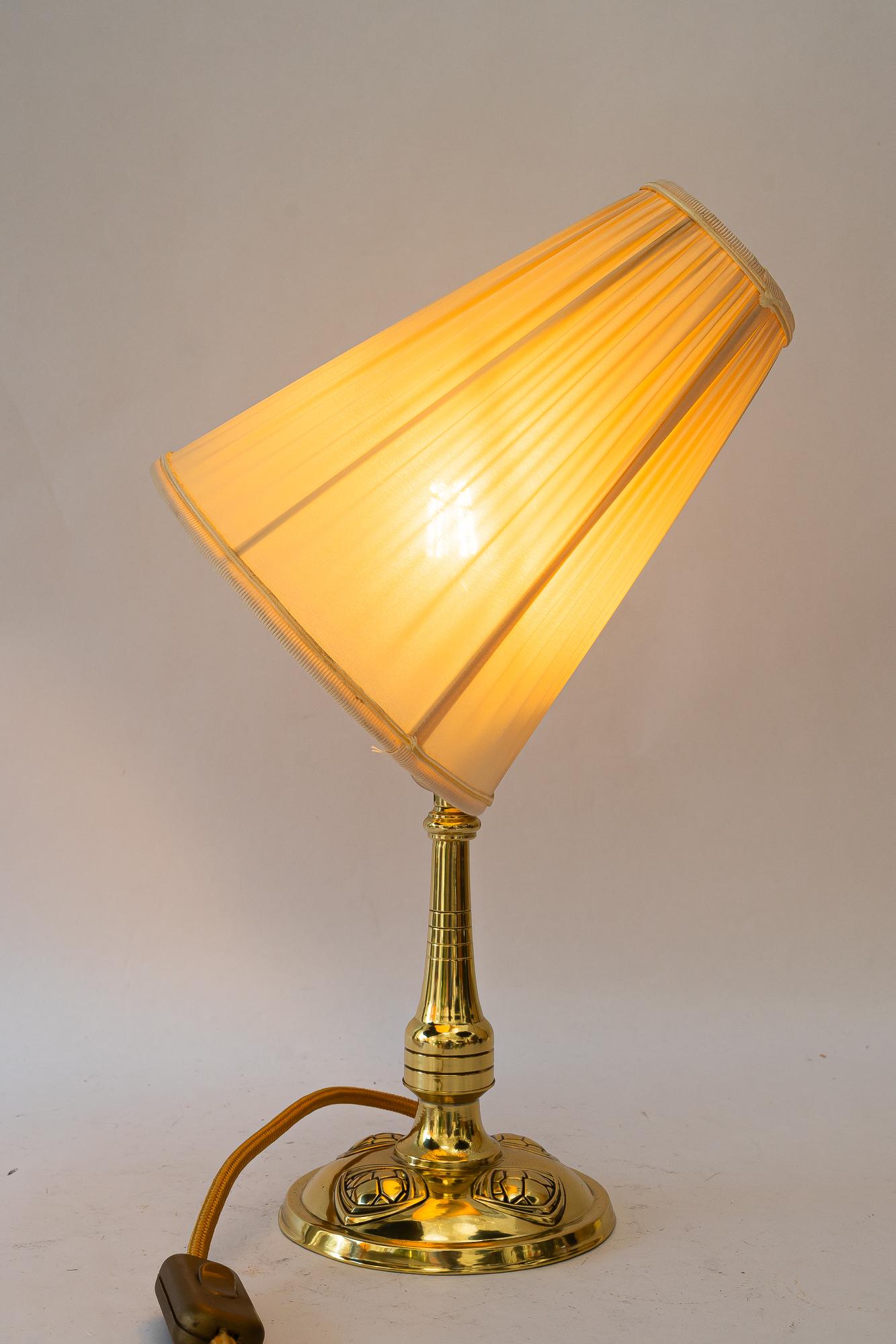 Art Deco table lamp with fabric shade vienna around 1920s For Sale 8