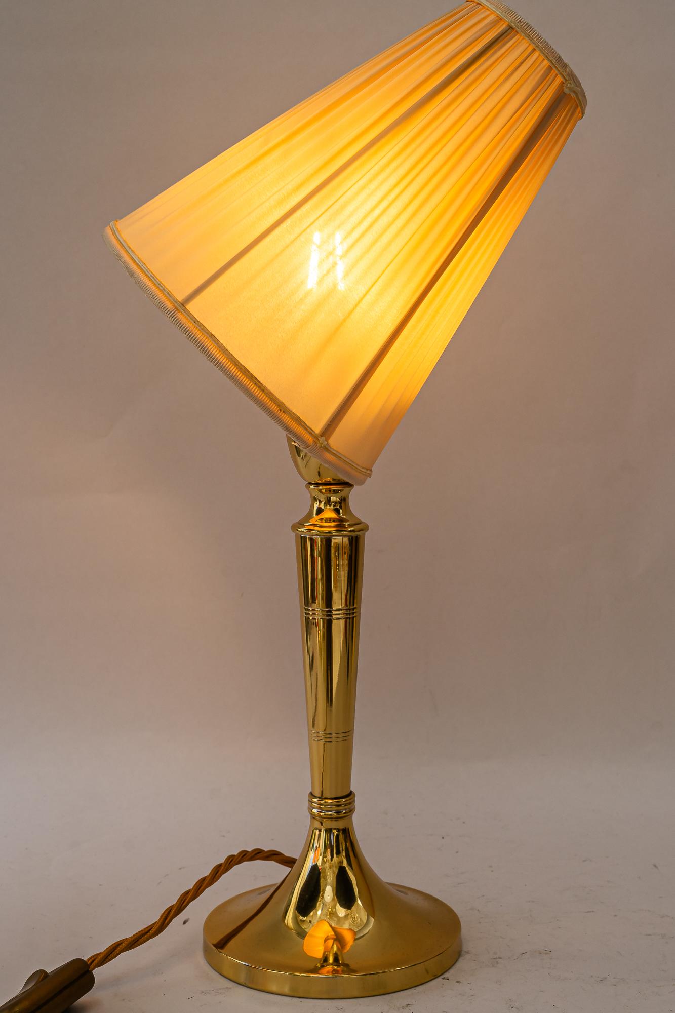 Lampe de table Art Déco avec abat-jour en tissu vienne vers 1920 en vente 8