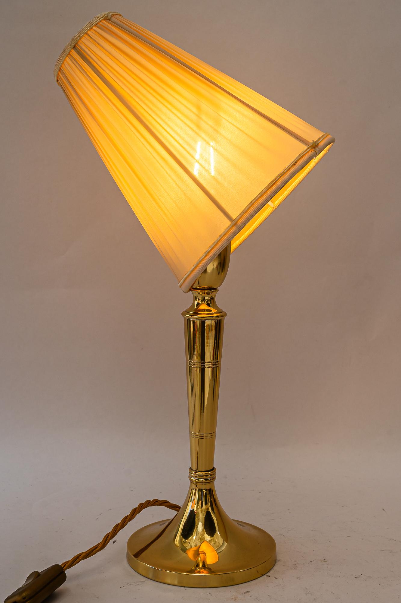 Lampe de table Art Déco avec abat-jour en tissu vienne vers 1920 en vente 9