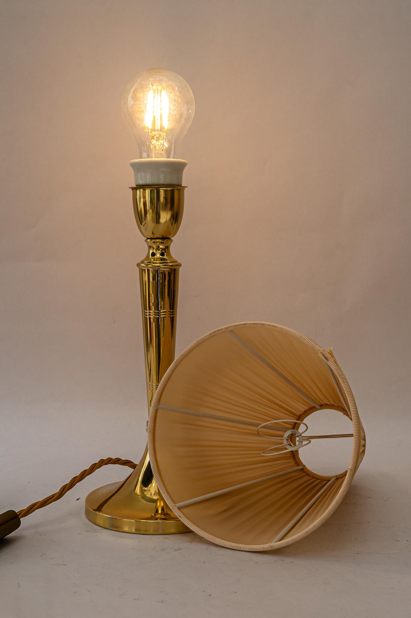 Lampe de table Art Déco avec abat-jour en tissu vienne vers 1920 en vente 10