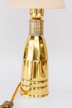 Art Deco Table lamp with fabric shade vienna around 1920s