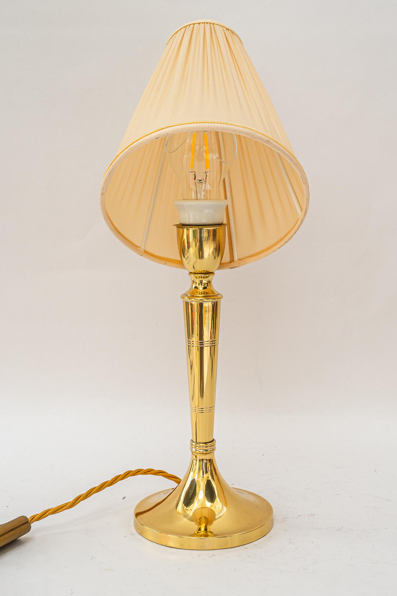 Lampe de table Art Déco avec abat-jour en tissu vienne vers 1920 Bon état - En vente à Wien, AT