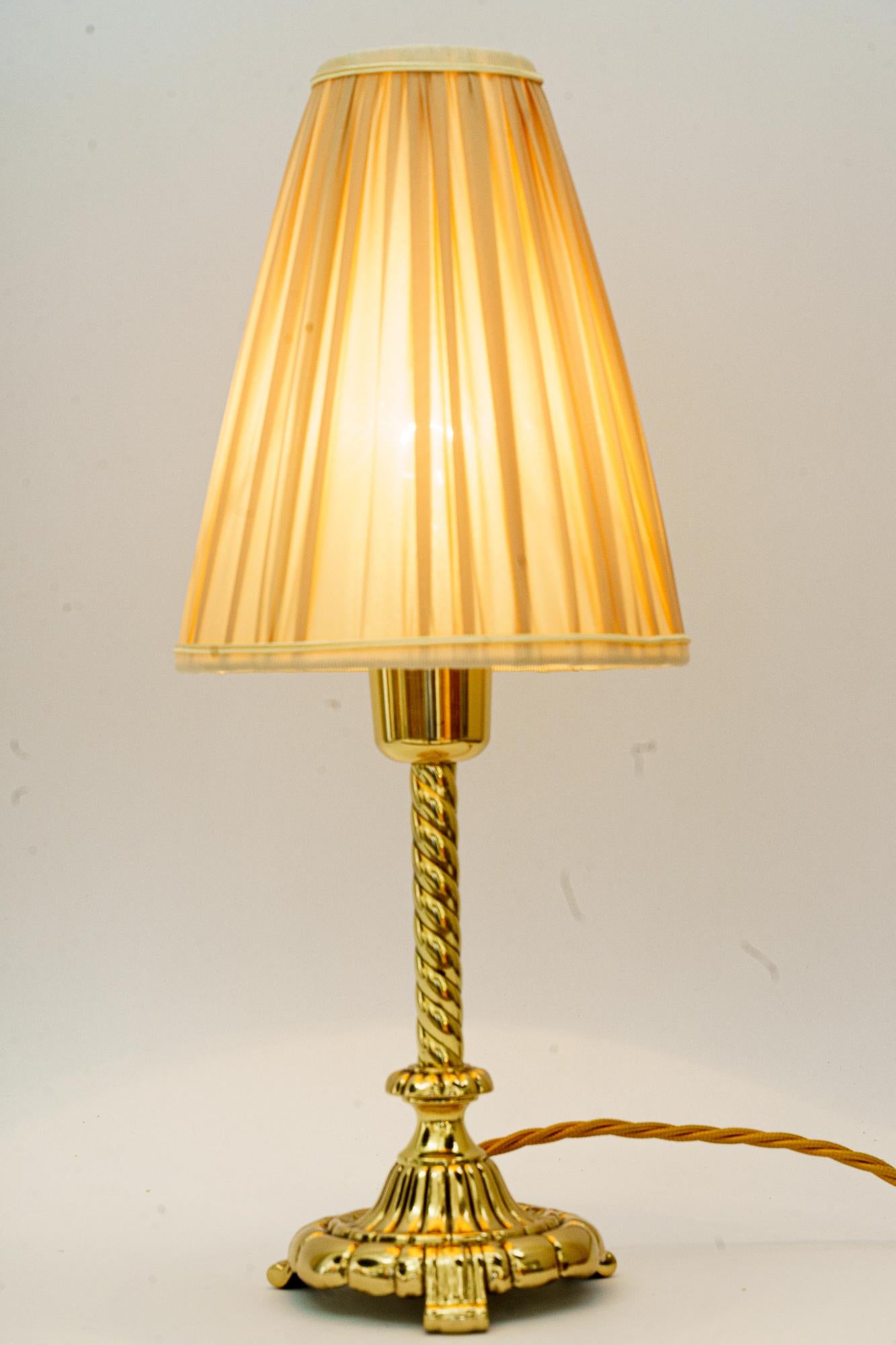Art Deco table lamp with fabric shade vienna around 1920s For Sale 1