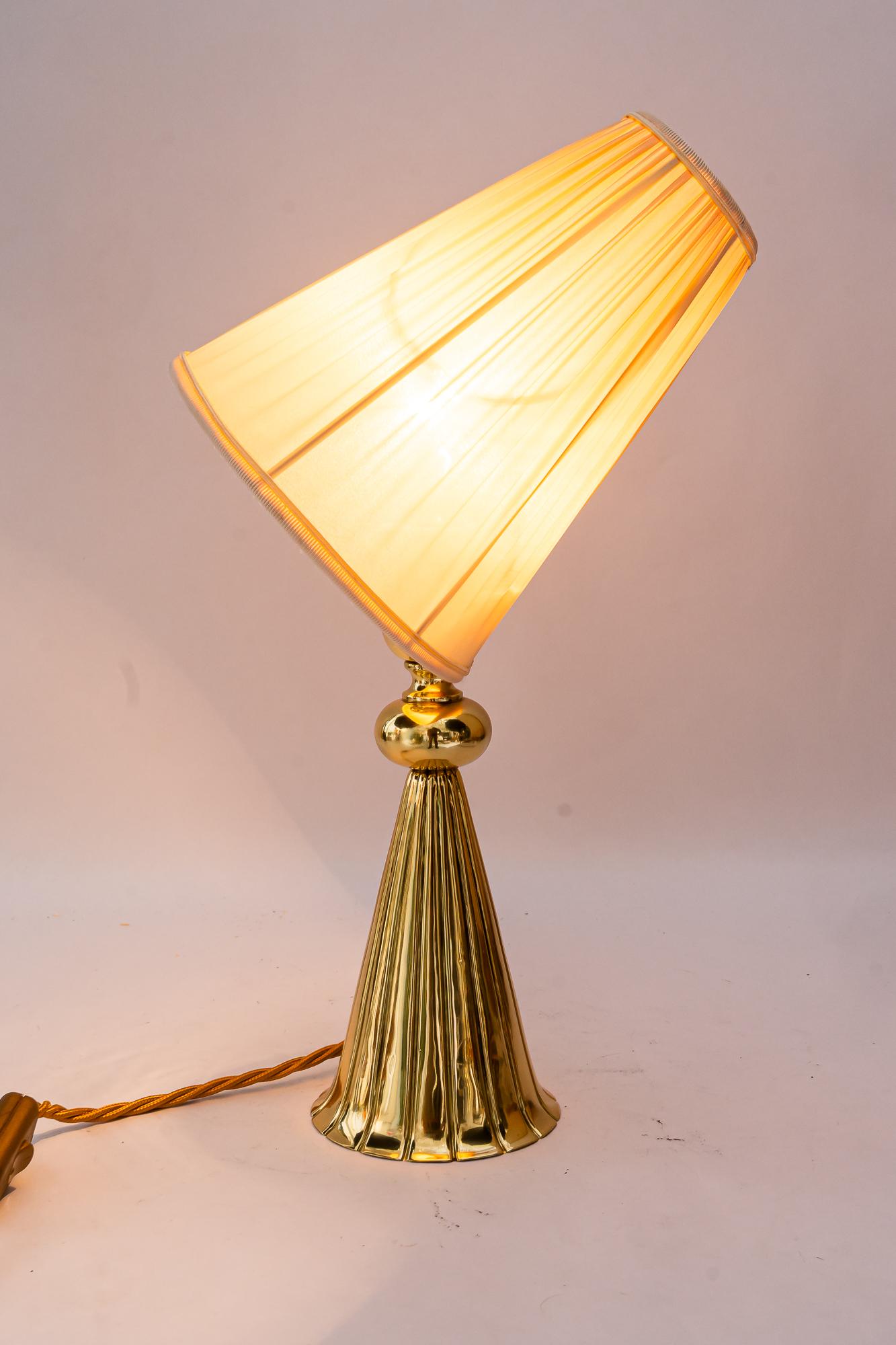 Art Deco table lamp with fabric shade vienna around 1920s For Sale 1