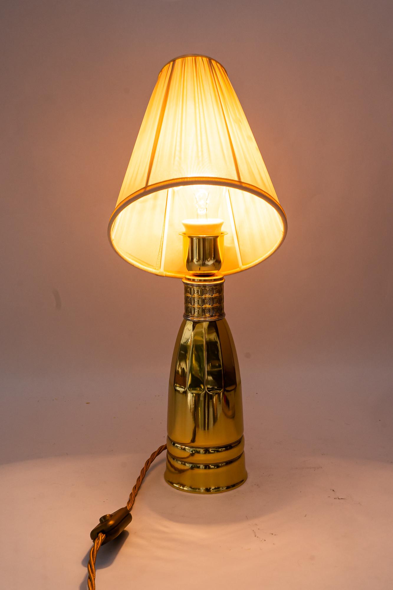 Art Deco Table lamp with fabric shade vienna around 1920s For Sale 1